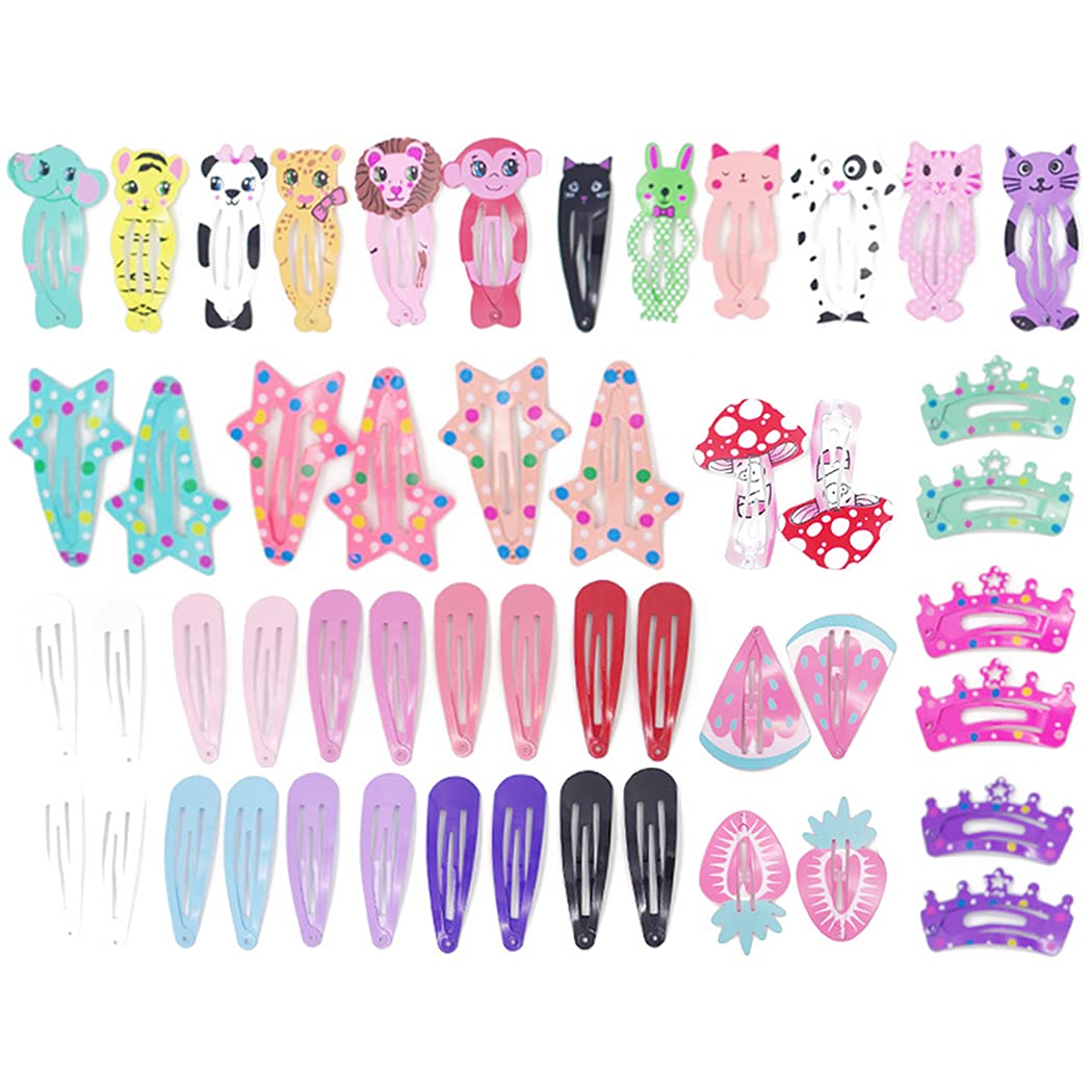 50PCS Cute Fruit Snap Hair Clips for Girls - Lightweight Fashion Hair Barrettes & Hairpins for Birthday, Holiday & Everyday Use - Lovely Hair Accessories for School, Party & Special Occasions