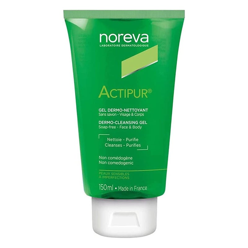 Noreva Actipur Dermo Cleansing Gel for Face & Body - 150ml | Gentle Exfoliating Facial & Body Wash for Sensitive Skin | Perfect for Daily Skincare Routine & Acne-Prone Skin