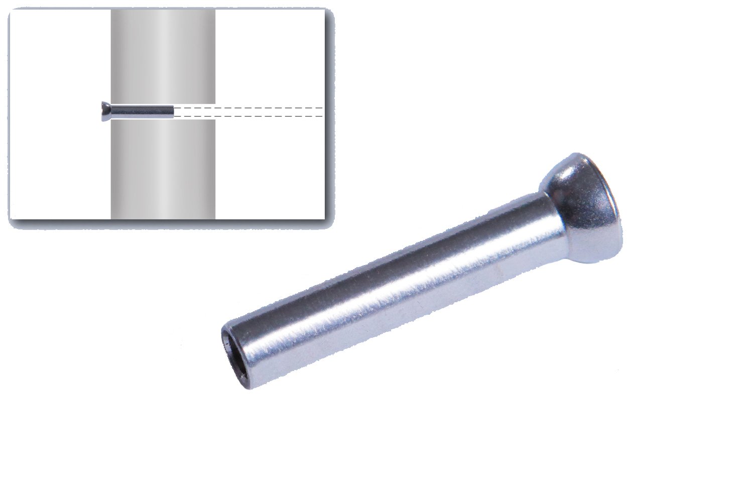 50-Pack Stainless Steel Hand-Crimp Stemball Swages for 3/16