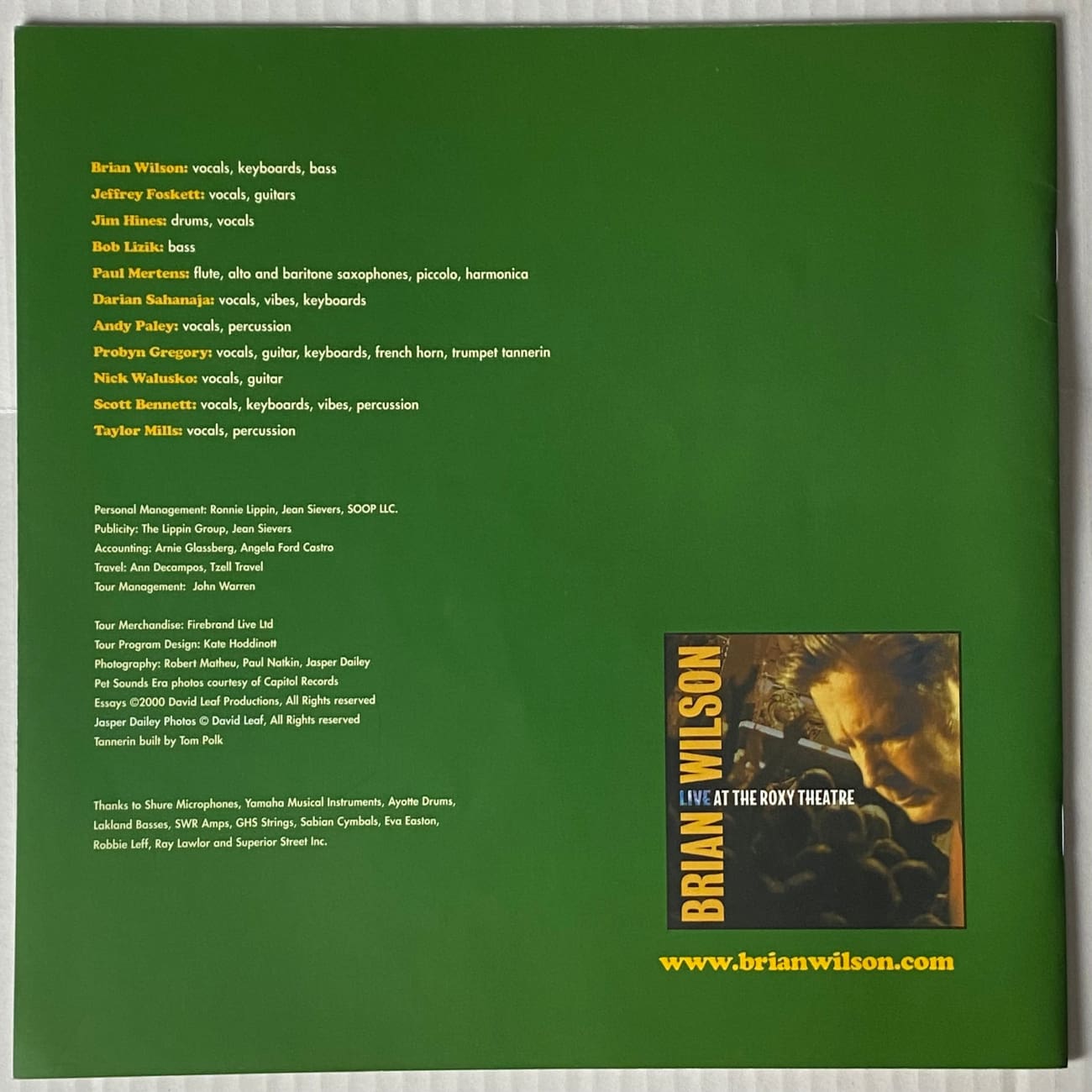 Brian Wilson Presents The Pet Sounds Tour 2000 - Live Concert Album | Classic Beach Boys Music | Perfect for Beach Parties & Road Trips