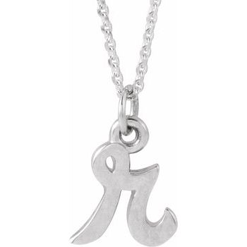14K Gold Petite Initial R 16