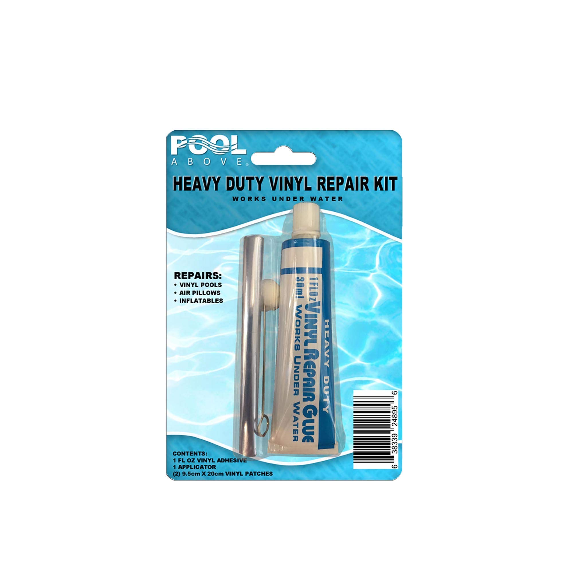 Heavy Duty Vinyl Repair Patch Kit - Waterproof Adhesive for Above Ground Pool Liners, Inflatables, Boats, Rafts & Air Mattresses | Perfect for Pool Leaks, Camping Gear & Water Sports Equipment Repair