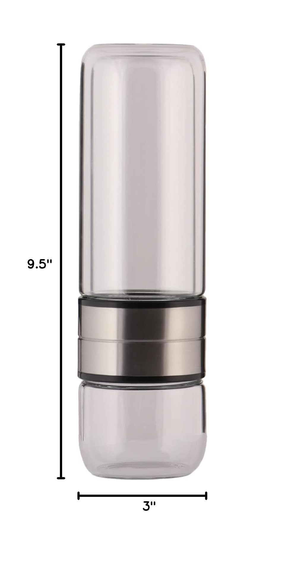 GEMHUB Crystal Water Bottle Set with Genuine Milky Quartz Gemstones | Gem Infused Water Bottle for Hydration & Wellness | Perfect for Yoga, Meditation & Energy Cleansing