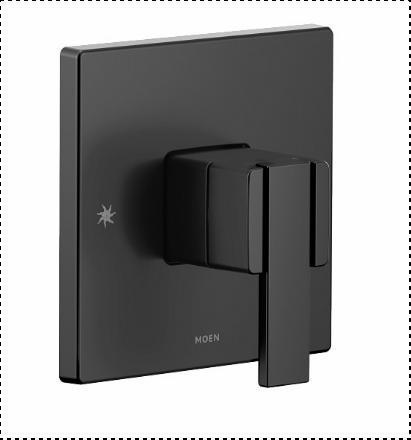 Moen UTS3711BL 90 Degree M Core 3 Series Valve Trim in Matte Black - Perfect for Bathroom Faucet and Shower Valve Replacement