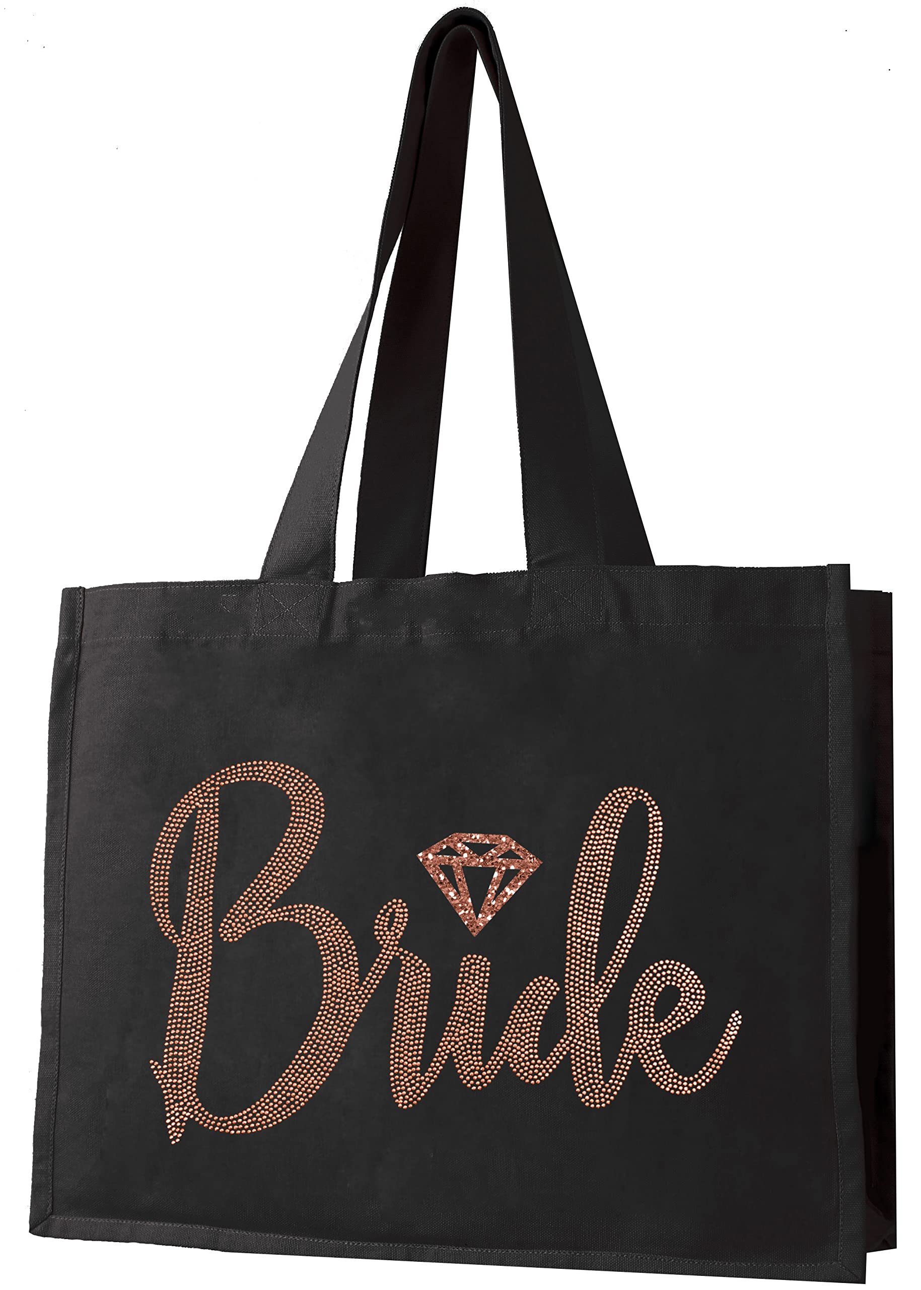 Rose Gold Rhinestone Bridal Tote Bag - 18