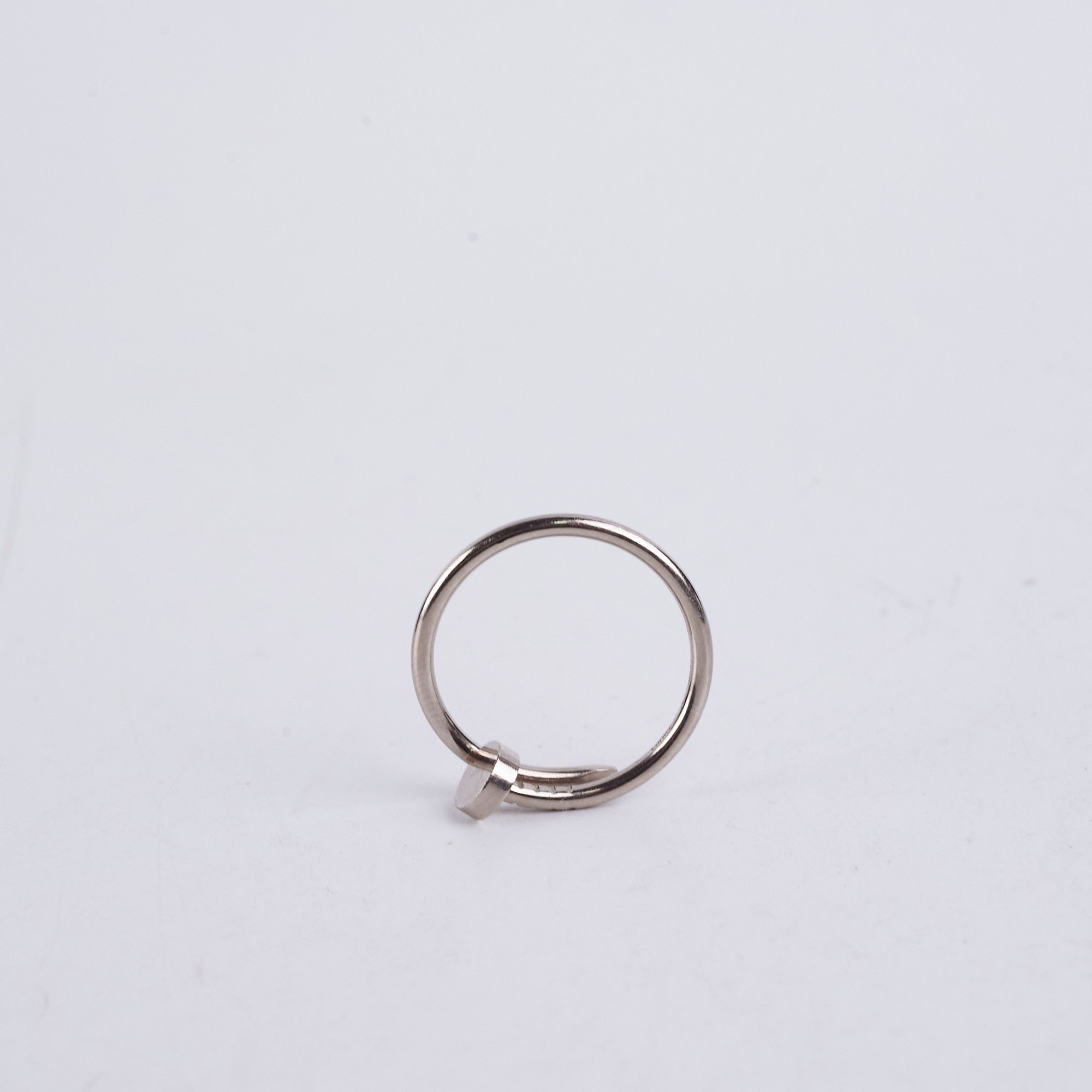 Cartier Juste Un Clou 18K White Gold Small Model Ring Size 58 - Luxury Jewelry for Women, Perfect for Weddings, Anniversaries & Special Occasions