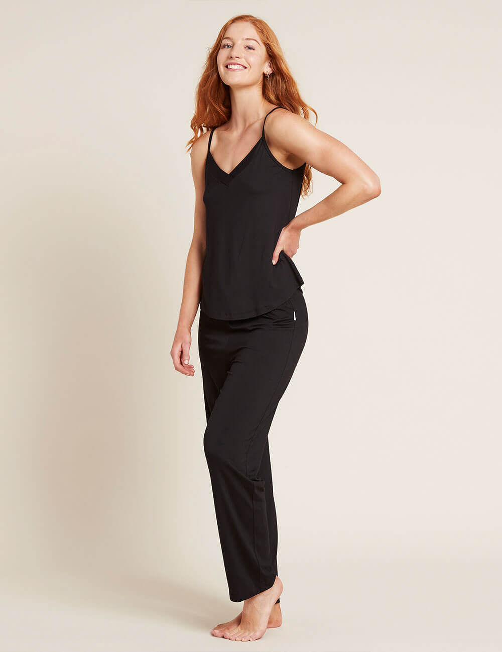 Goodnight Sleep Cami - Soft & Comfortable Women's Nightwear for Relaxing at Home - Black