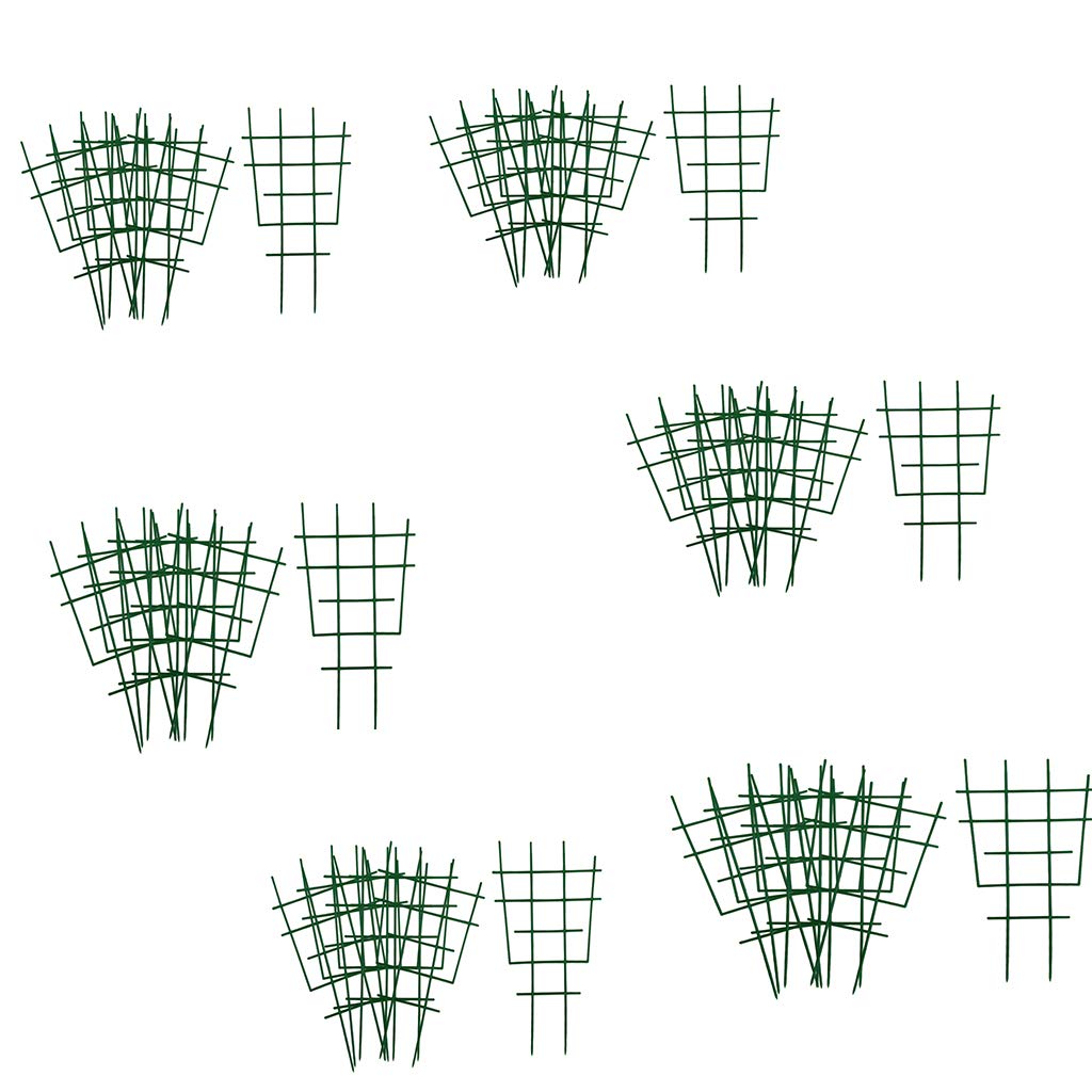 Fityle 18Pcs Plant Support Stakes - Climbing Trellis, Mini Garden Support Rack & Superimposed Plant Grid for DIY Garden Growth Cage | Perfect for Tomatoes, Cucumbers, Peas & Climbing Flowers
