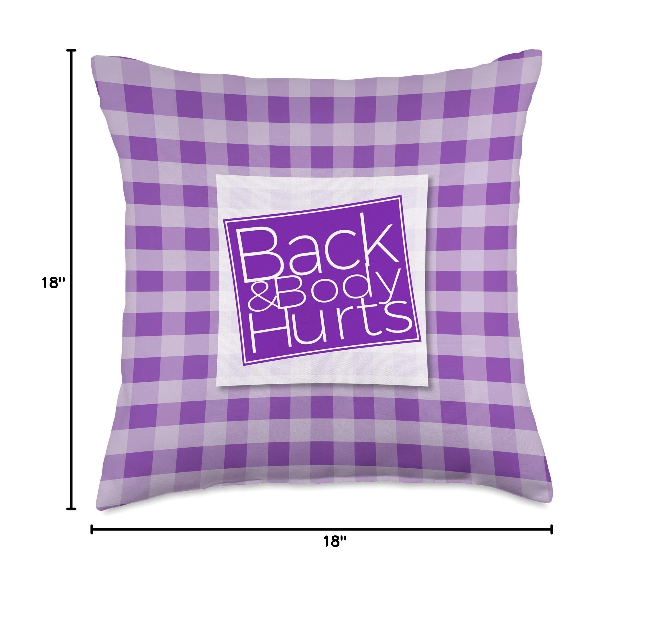 Purple Orthopedic Throw Pillow for Back & Body Pain Relief - Perfect for Sofa, Bed, Couch & Love Seat Comfort