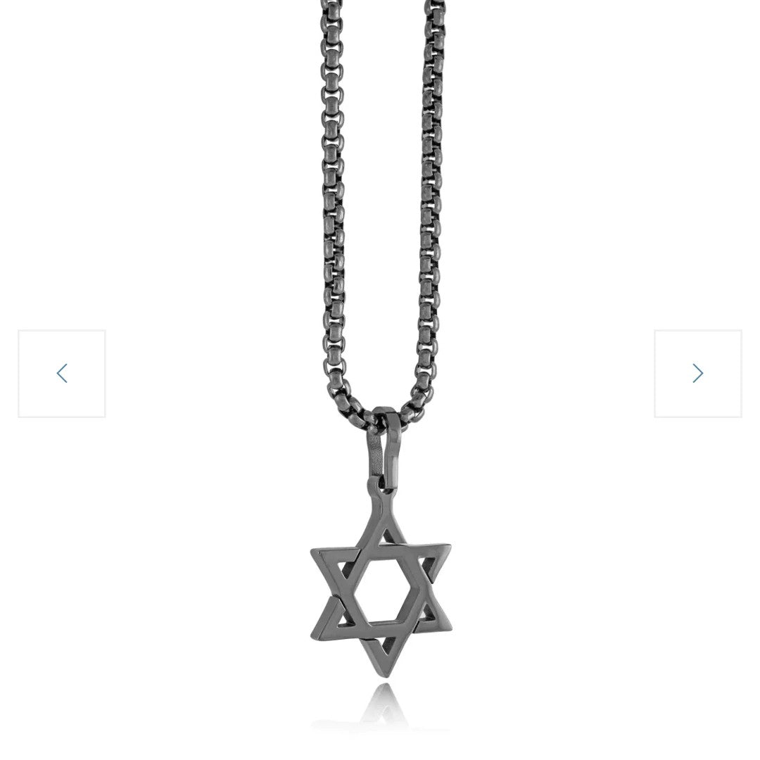 Men's Star of David Necklace - 14K Gold Plated Jewish Pendant for Religious Gifts & Daily Wear - Perfect for Hanukkah, Bar Mitzvah & Jewish Holidays