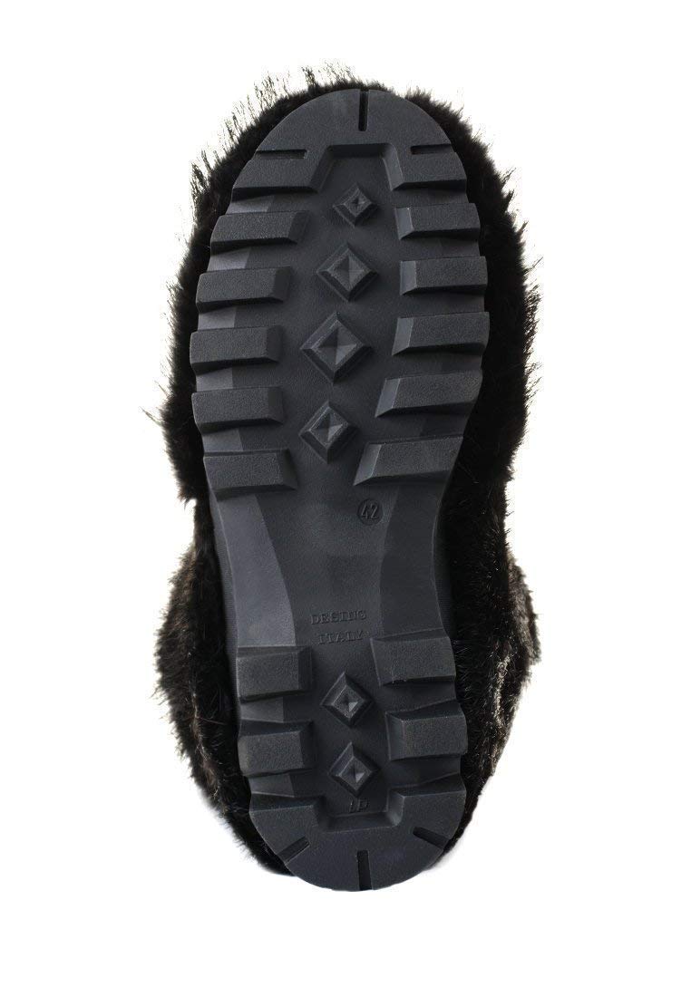 Premium Men's Black Beaver Fur Boots - Warm Mukluk Viking Yeti Snow Boots for Extreme Winter | Waterproof Eskimo Boots for Arctic Adventures, Ice Fishing & Snowshoeing