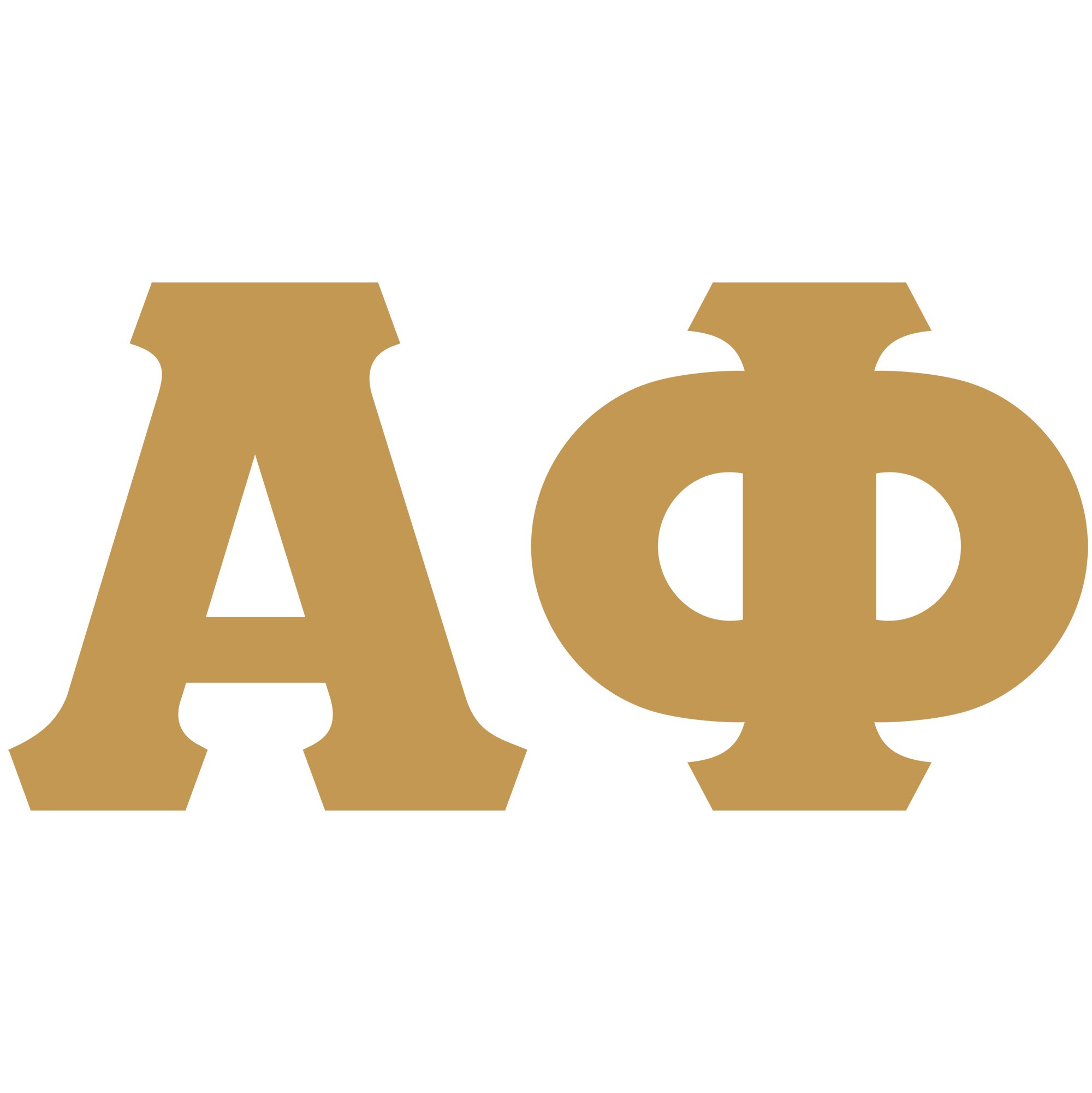 Alpha Phi Stickers - AΦ Gold Letter Decals for Cars, Laptops, Water Bottles | Perfect for Sorority Sisters, College Dorm Decor & Greek Life Accessories