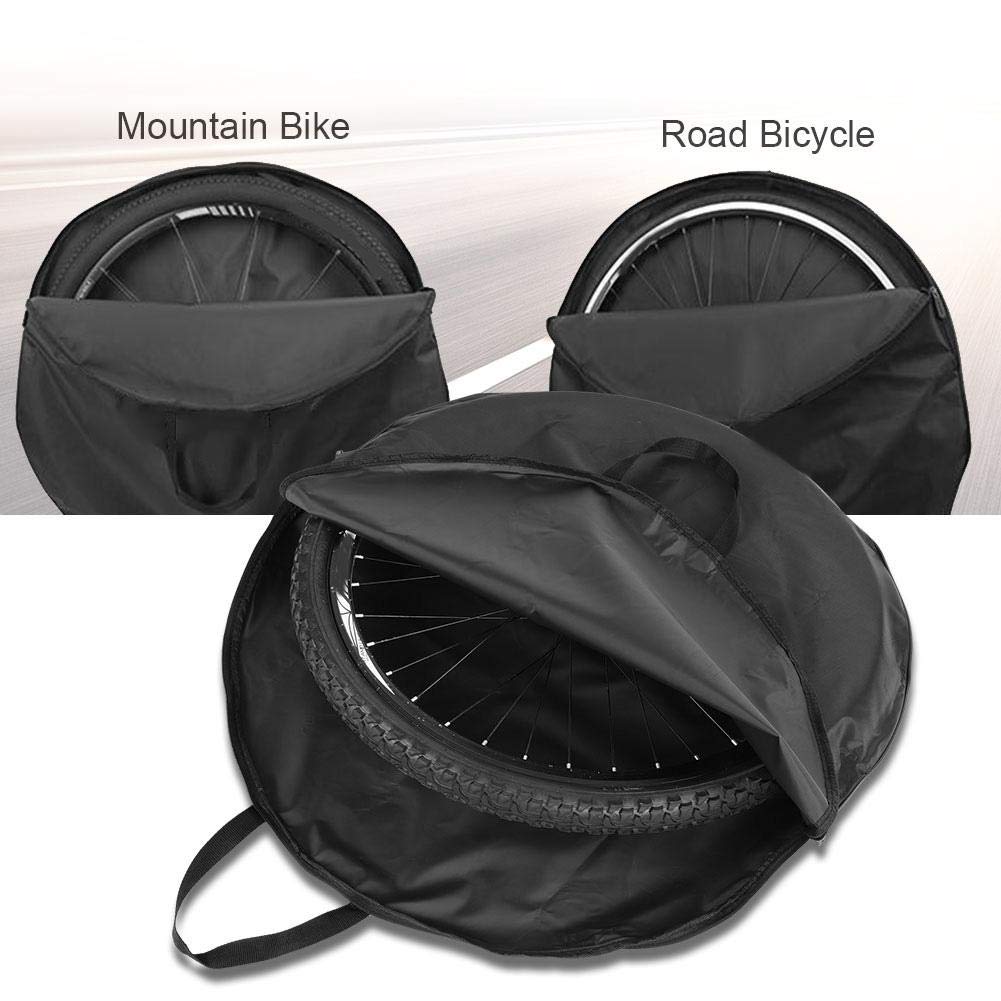 Alomejor Bike Wheel Bag - Durable Soft Bicycle Wheelset Carrying Case for MTB & Road Bikes - Perfect for Cycling Trips, Bike Storage & Travel Accessories
