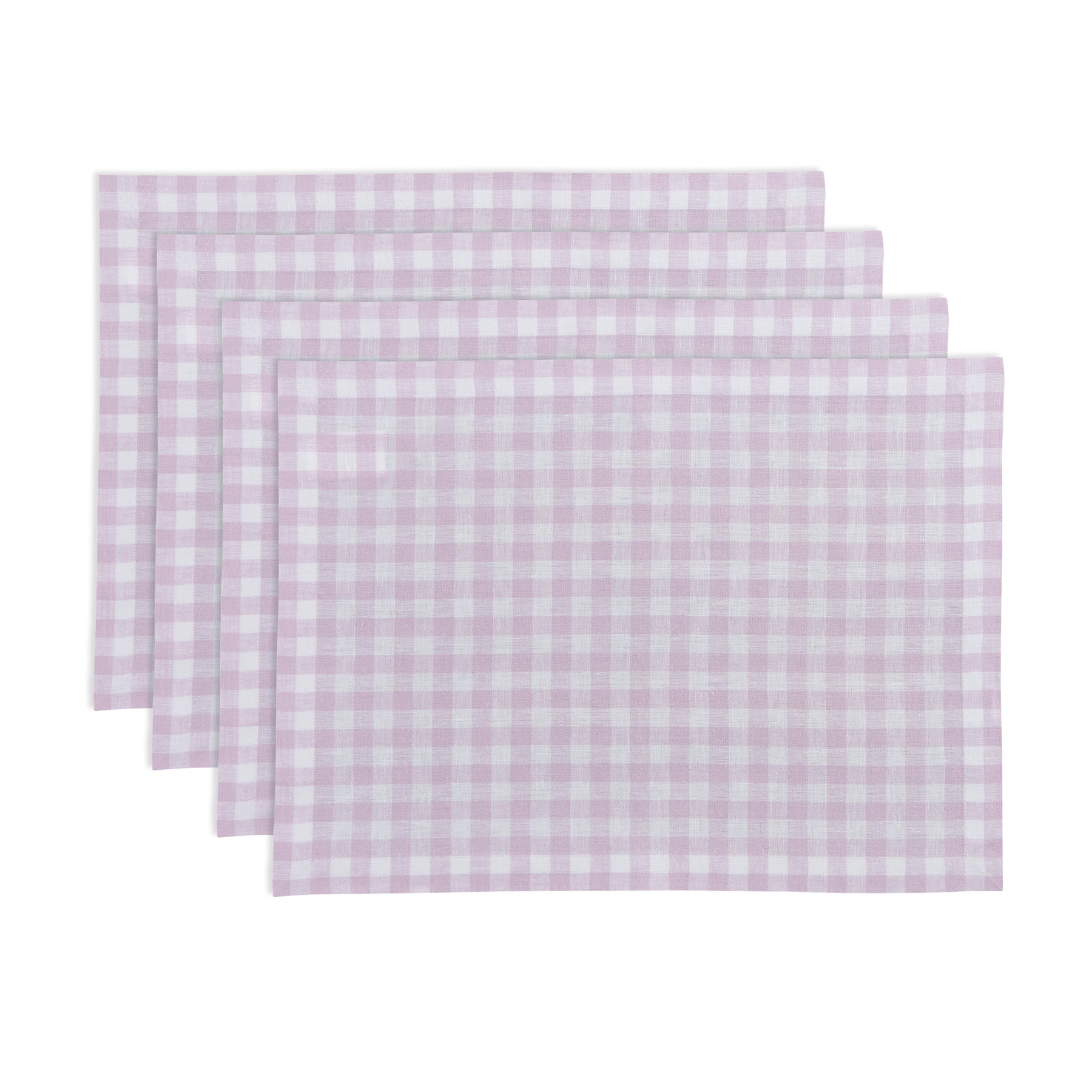 Stylish Gingham Placemats Set of 4 - Premium Cotton Table Mats for Dining & Kitchen Decor - Perfect for Parties, Picnics & Everyday Use