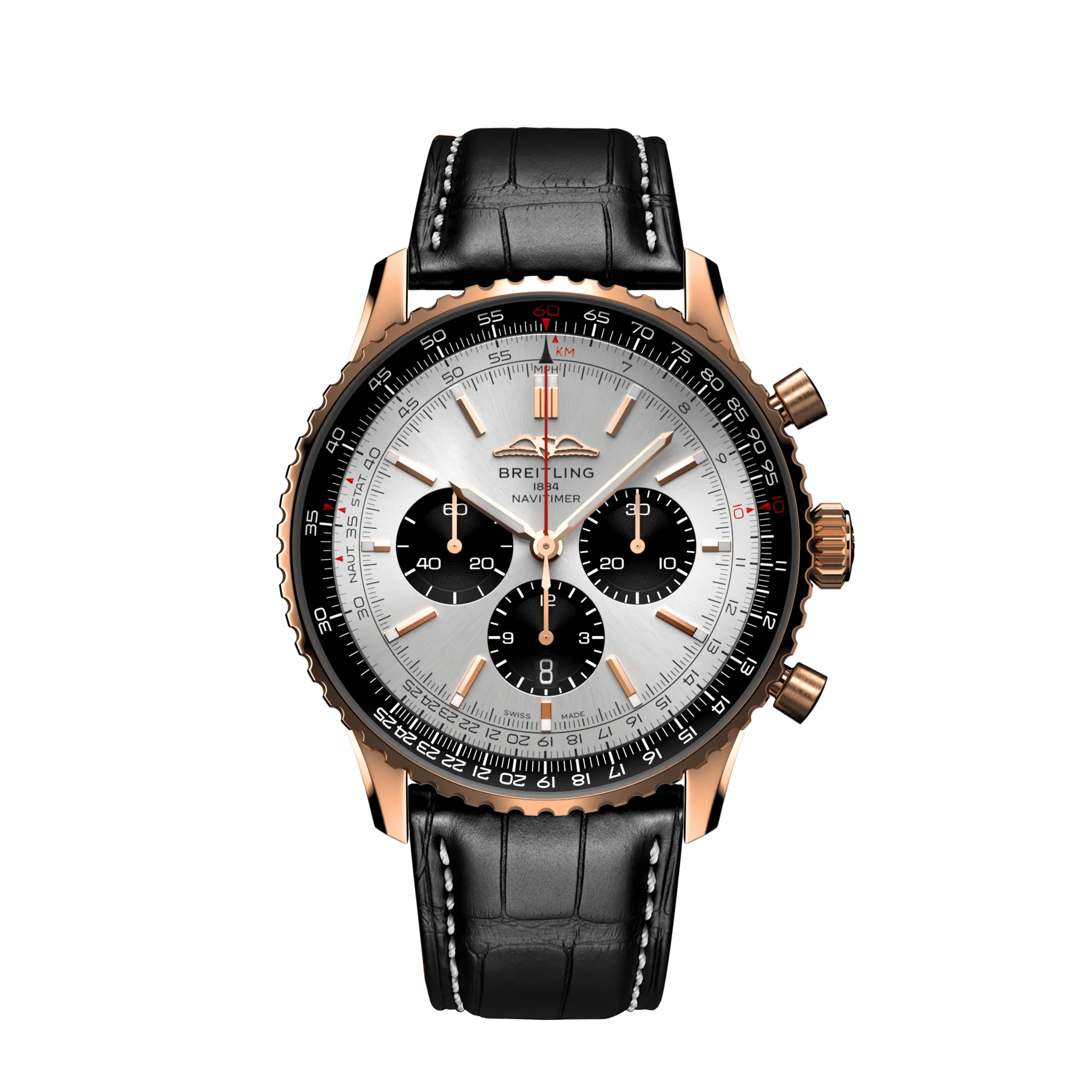 Breitling Navitimer B01 Chronograph 46mm 18K Rose Gold Men's Luxury Watch - Perfect for Business, Aviation & Special Occasions