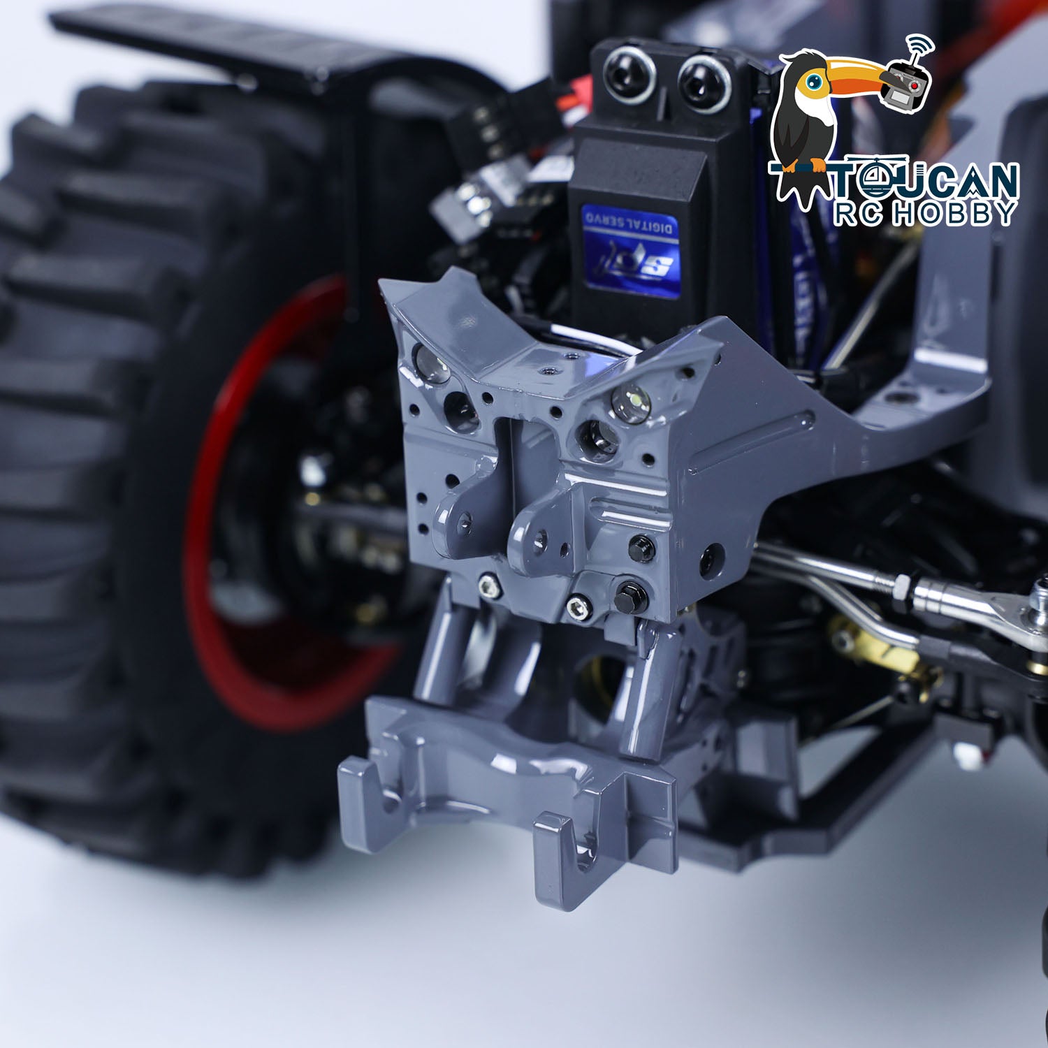 1/16 LESU 1050 RC Tractor Metal Chassis 4X4 Kit - DIY Unpainted Radio Control Car Model with Differential Lock for Off-Road Racing & Crawling (Perfect for Hobbyists & RC Enthusiasts)
