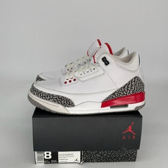 Authentic Air Jordan 3 Retro 'Hall of Fame' Basketball Shoes - Size 8 (136064-116) - Perfect for Sneaker Collectors & Basketball Enthusiasts