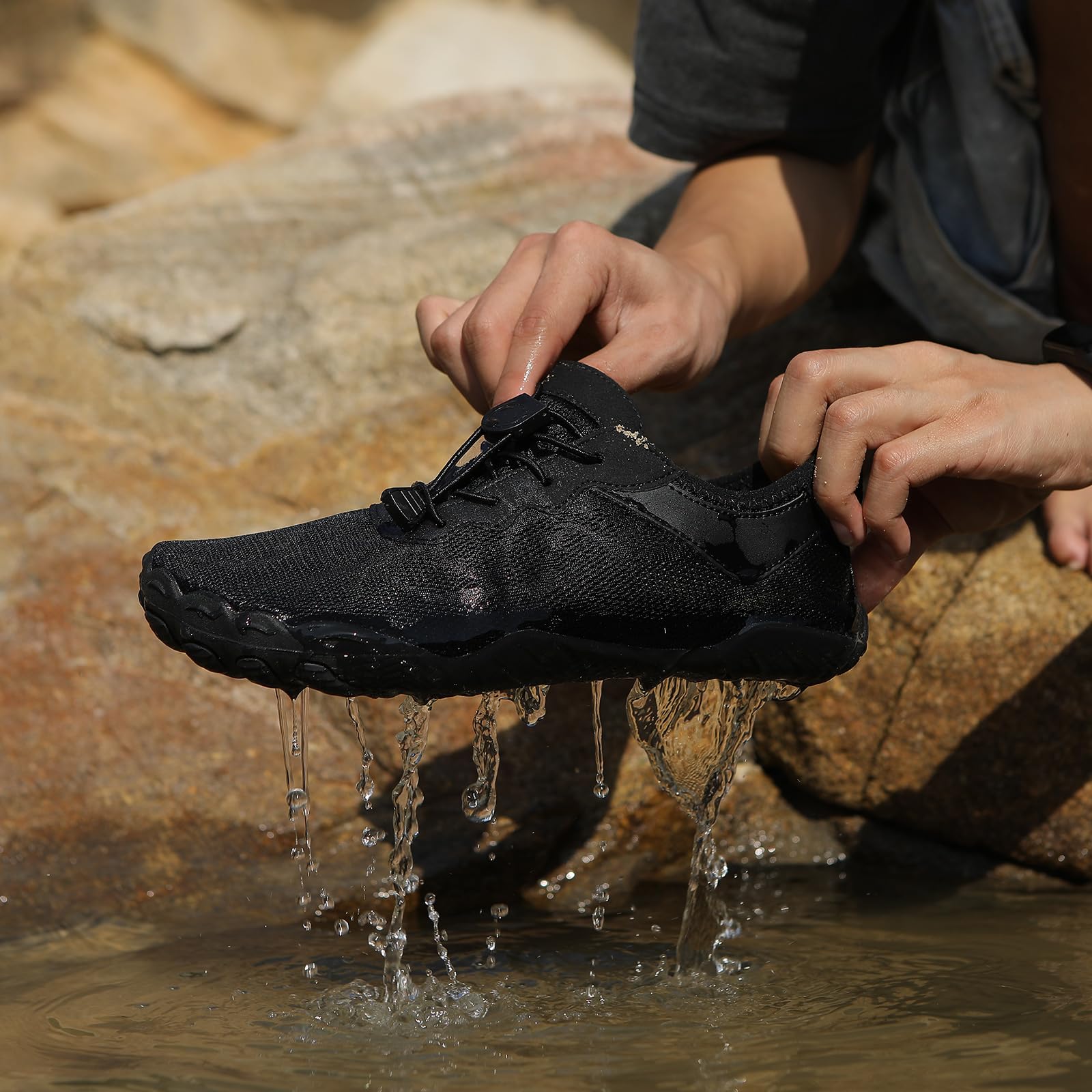 Barefoot Water Shoes for Men & Women - Quick Dry Slip-On Beach Shoes for Hiking, Pool, Surfing | Non-Slip Outdoor Sport Shoes for Swimming, Fitness & Leisure Activities
