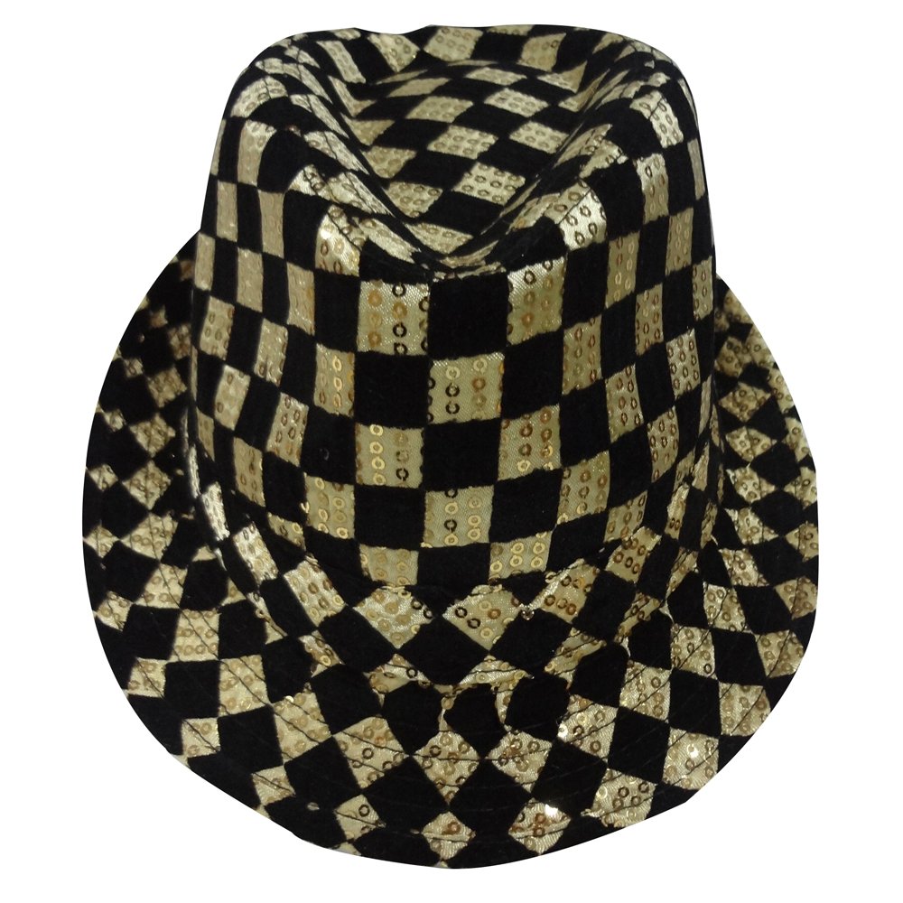Stylish Fedora Hat for Kids & Adults - Halloween Costume Accessory & Party Hat - Gold Color for Dress Up & Cosplay