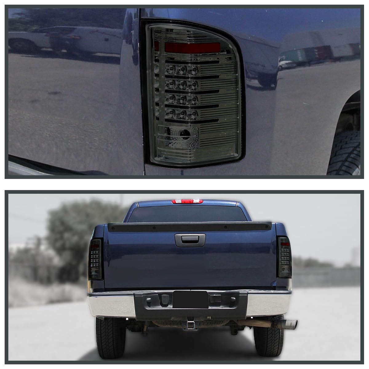 Spec-D Tuning LED Smoke Tail Lights for 2007-2013 Chevy Silverado 1500/2500/3500 - Left & Right Pair Assembly - Upgrade Your Truck's Style & Visibility for Night Driving & Off-Road Adventures