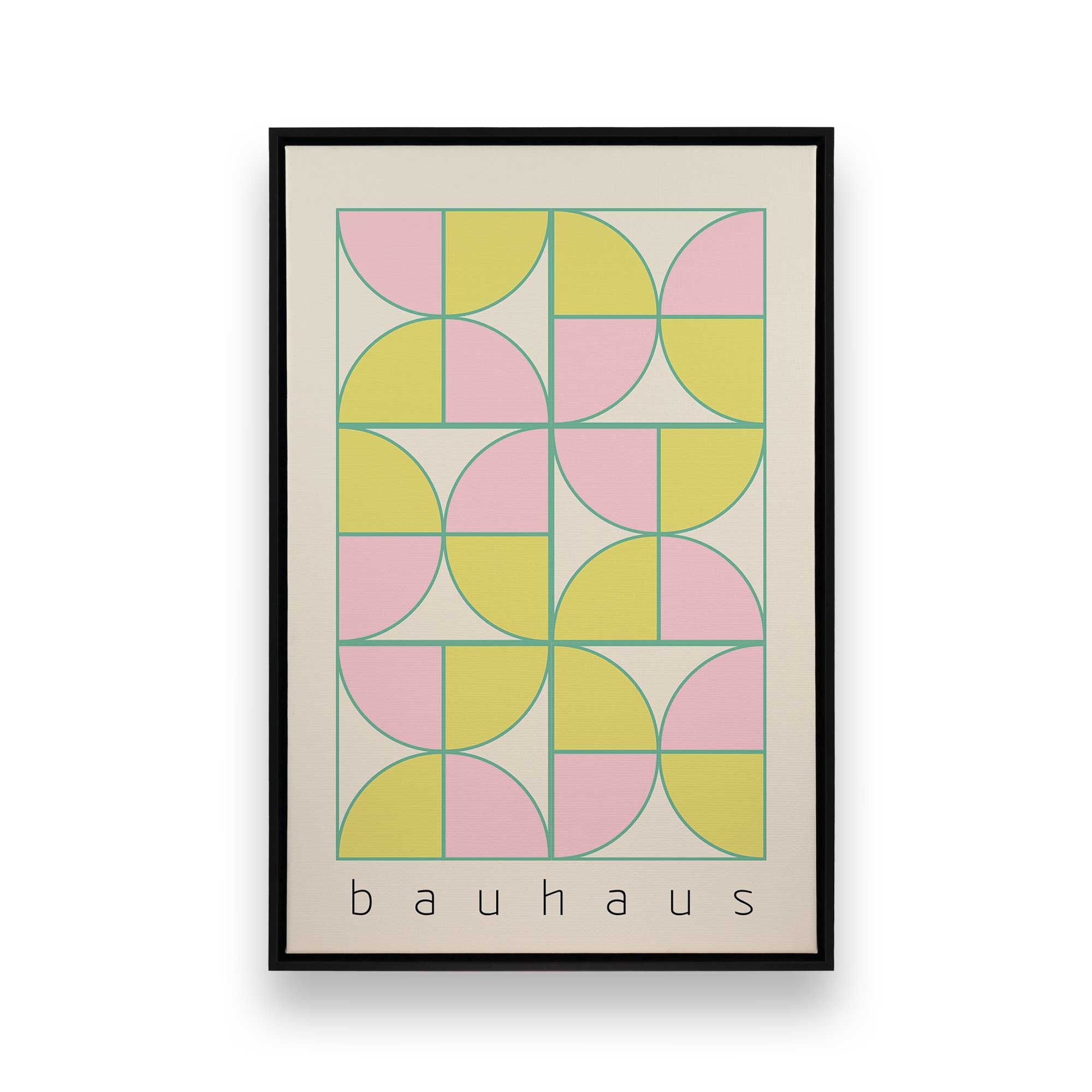 Bauhaus Pastel Play Print on Canvas - Modern Abstract Wall Art for Living Room, Bedroom & Office Decor