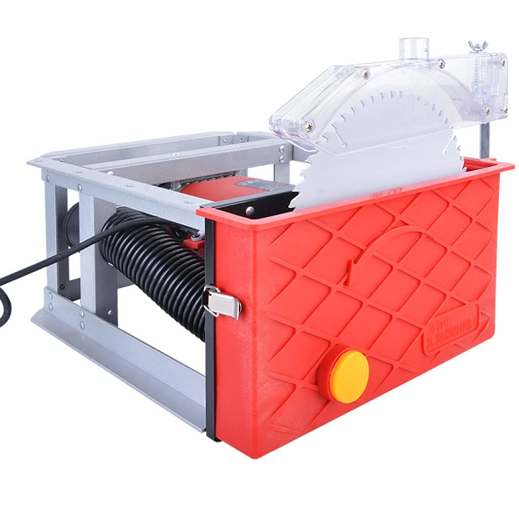 **Dust-Free Electric Table Saw - 1200W Multifunctional Woodworking Power Tool with Vacuum Cleaner, 37x30x18cm (Red) - Perfect for DIY Home Decoration, Furniture Making & Wood Cutting Projects**