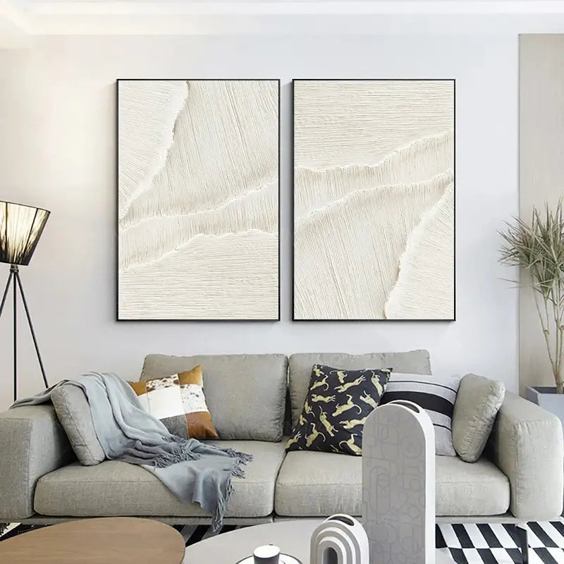 Custom Handmade Paintings Set of 2 - Wall Art Decor for Living Room, Bedroom & Office | Perfect Gift Idea | #MM057