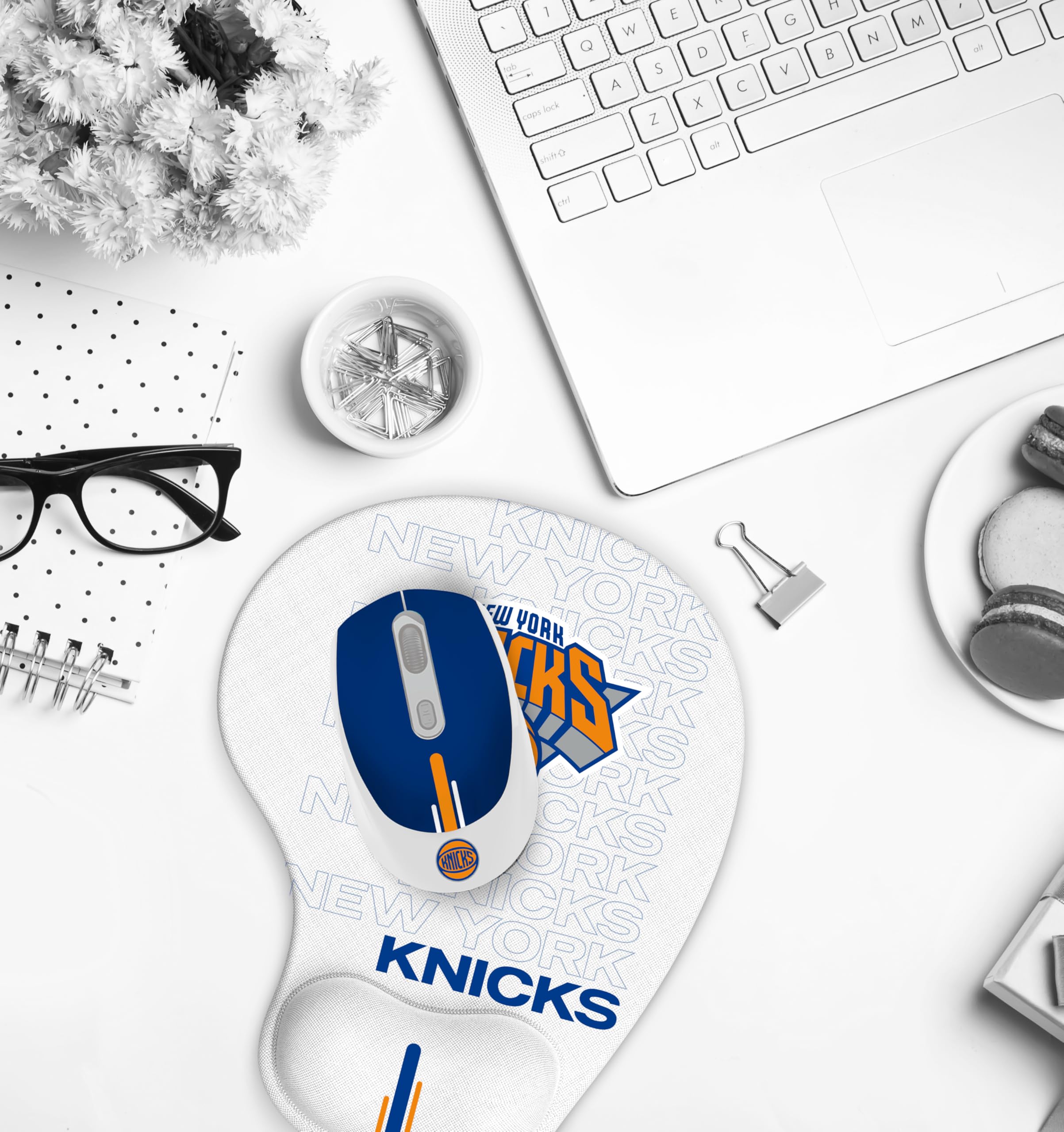 SOAR NBA Wireless Mouse and Mouse Pad Set - Ergonomic Gaming Mouse with RGB Lights, Compatible with PC/Mac - Perfect for Gaming, Office Work, and NBA Fans