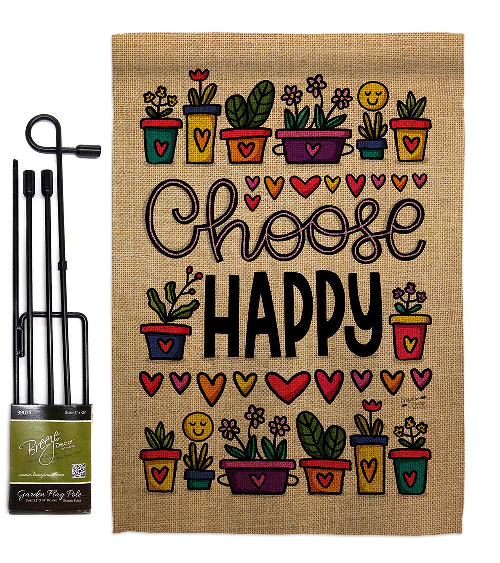 Sweet Life Inspirational Garden Flag Set with Stand - Double-Sided 13x18.5 Inch Yard Decor, Made in USA | Perfect for Front Porch, Backyard, Housewarming Gift & Seasonal Outdoor Decoration