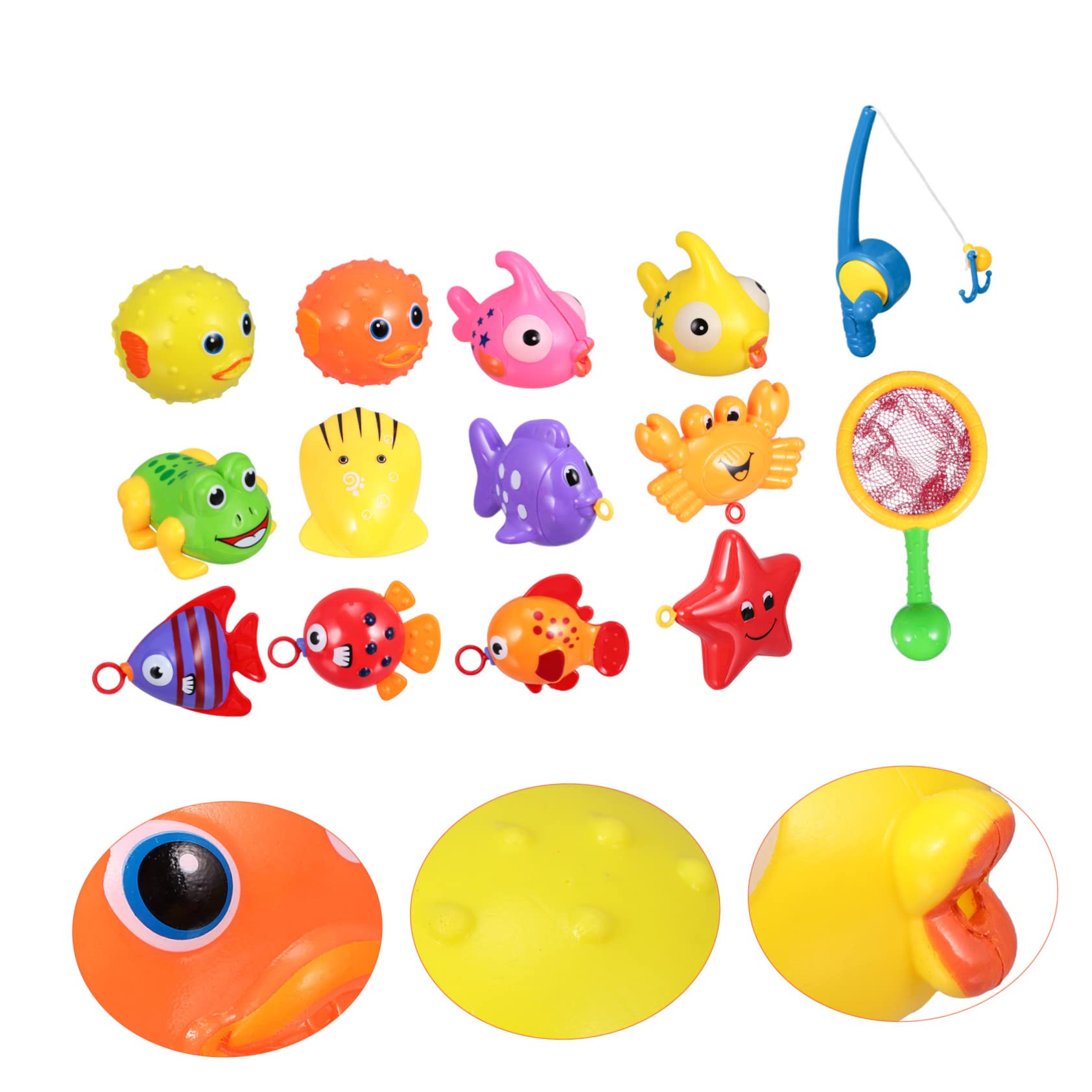 KICHOUSE 1 Set Plastic Fishing Toys with Animal Squirters - Educational Water Play Toys for Kids Pool, Bath & Outdoor Fun