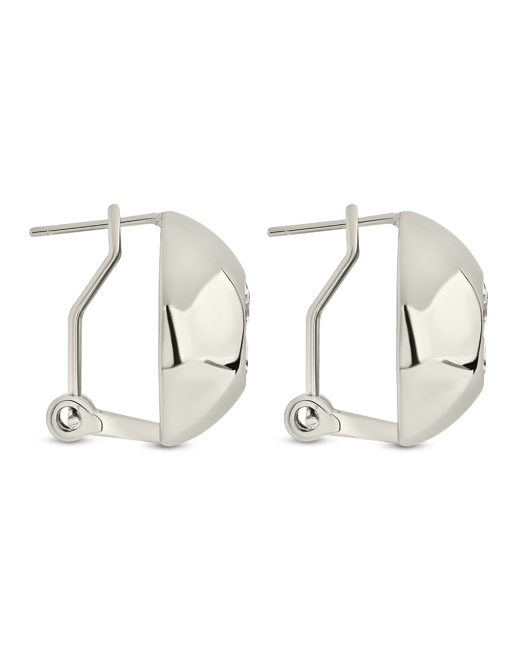 Zora CZ Dome Stud Earrings for Women - Cubic Zirconia Sparkling Studs - Perfect for Everyday Wear, Parties & Gifts
