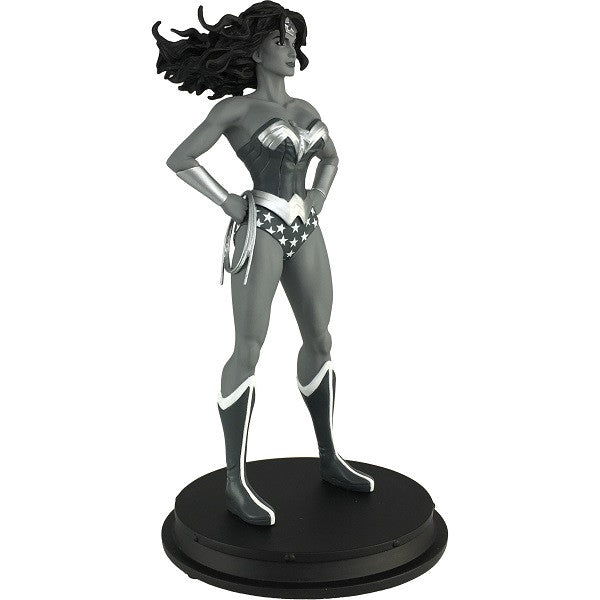 DC Comics Wonder Woman Black and White Statue Exclusive Collectible - Perfect for Superhero Fans, Home Decor, and Comic Book Collections
