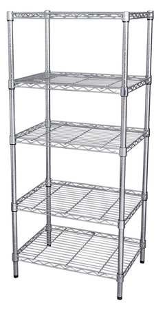 5-Tier Chrome Wire Shelving 48