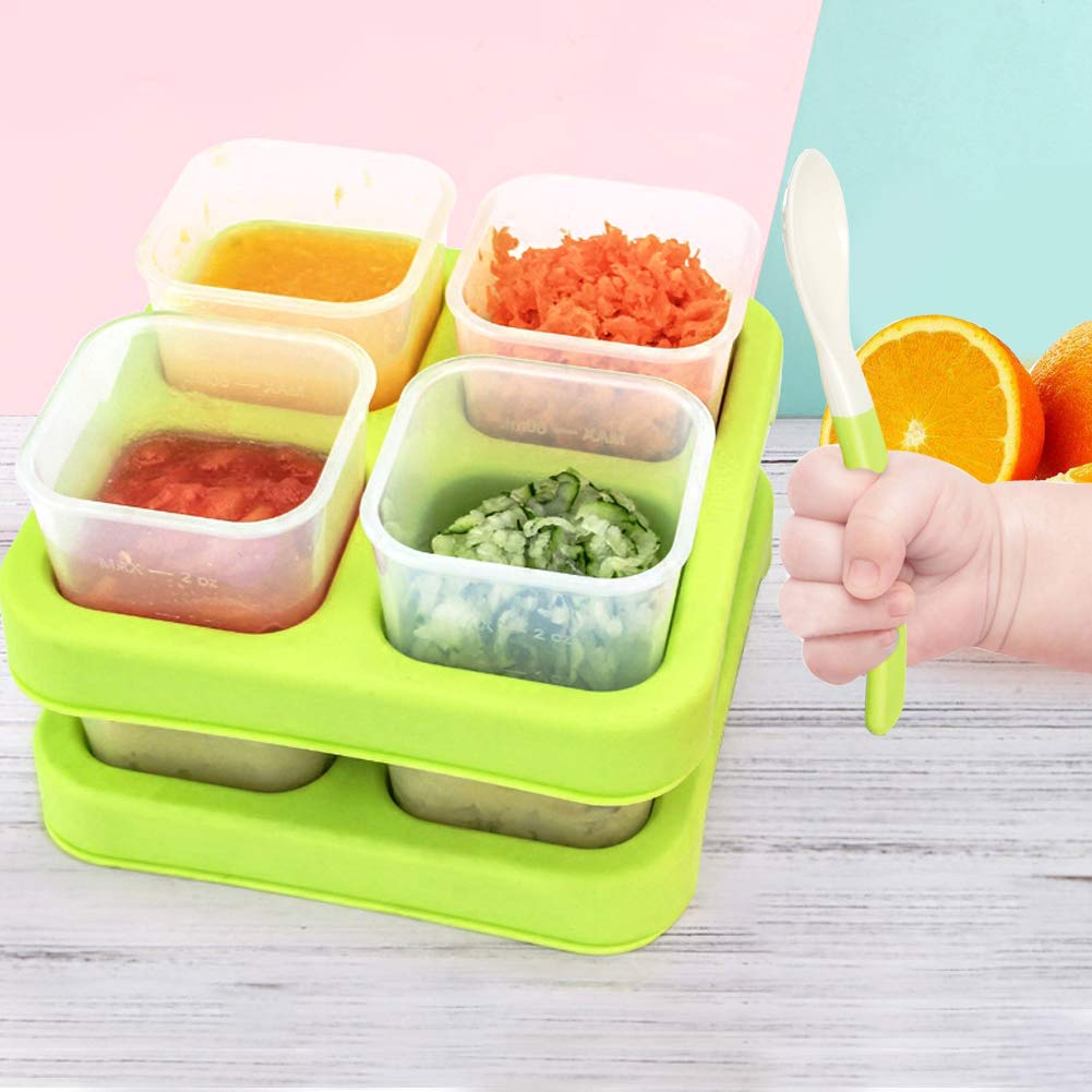 Matyz 12-Pack 4oz Airtight Plastic Food Storage Containers with Lids - Freezer Safe, BPA-Free, Stackable - Perfect for Baby Food, Meal Prep, Leftovers & Snacks Storage - Ideal for Home, Office & Travel Use