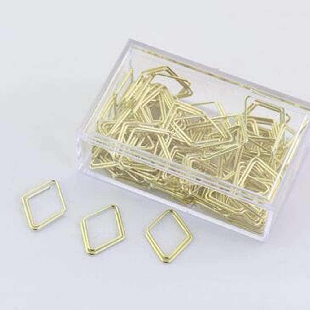 30 Pack Rhombus Shaped Binder Clips - Colorful Office Supplies for Organizing Documents, School Projects & Bookmarking - Perfect for Home, Office & Classroom Use