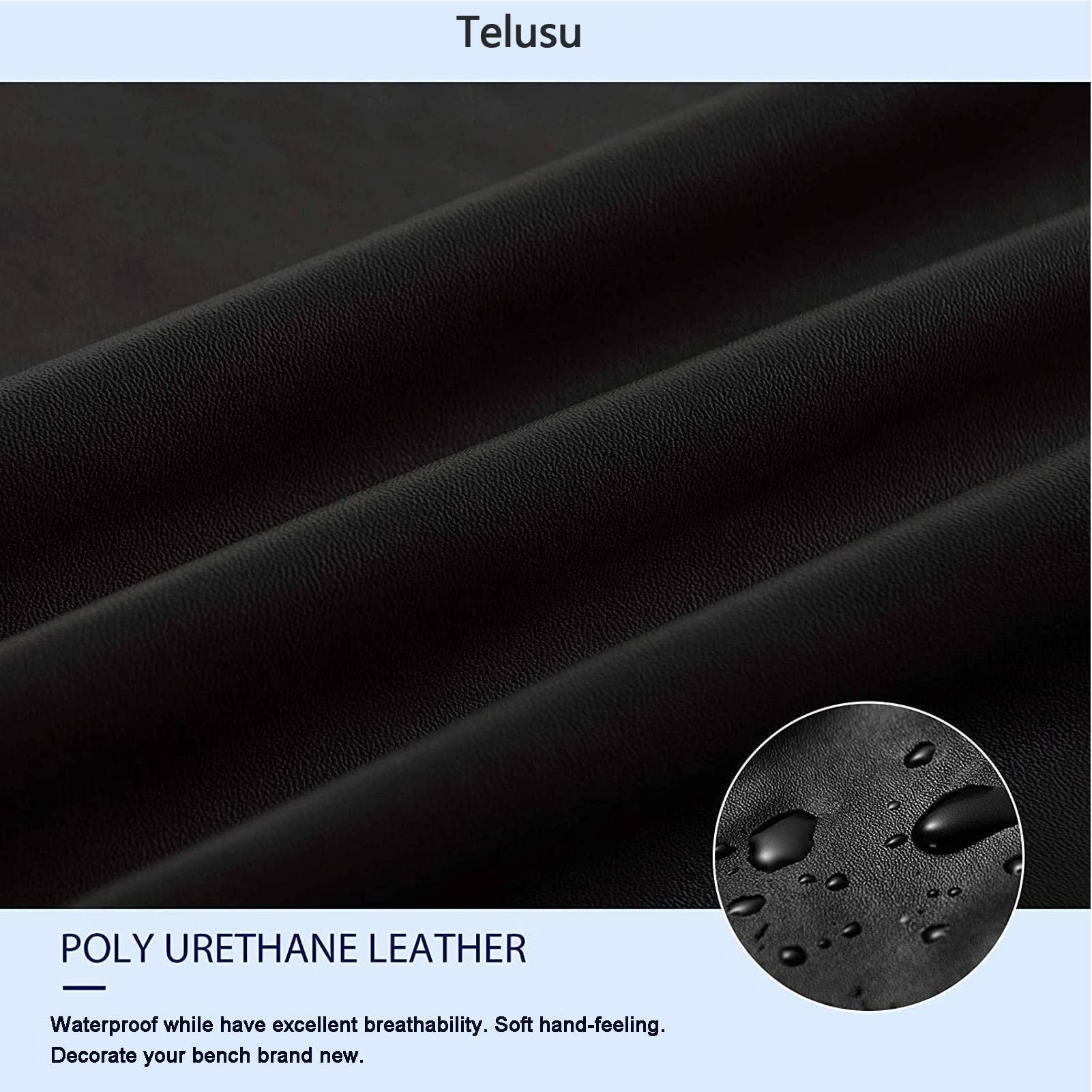 Elastic PU Upholstered Bench Covers Set of 1/2 - Waterproof Dining Room Bench Slipcover, Universal Size Seat Protector for Living Room, Kitchen, Bedroom - Perfect for Home Decor & Furniture Protection