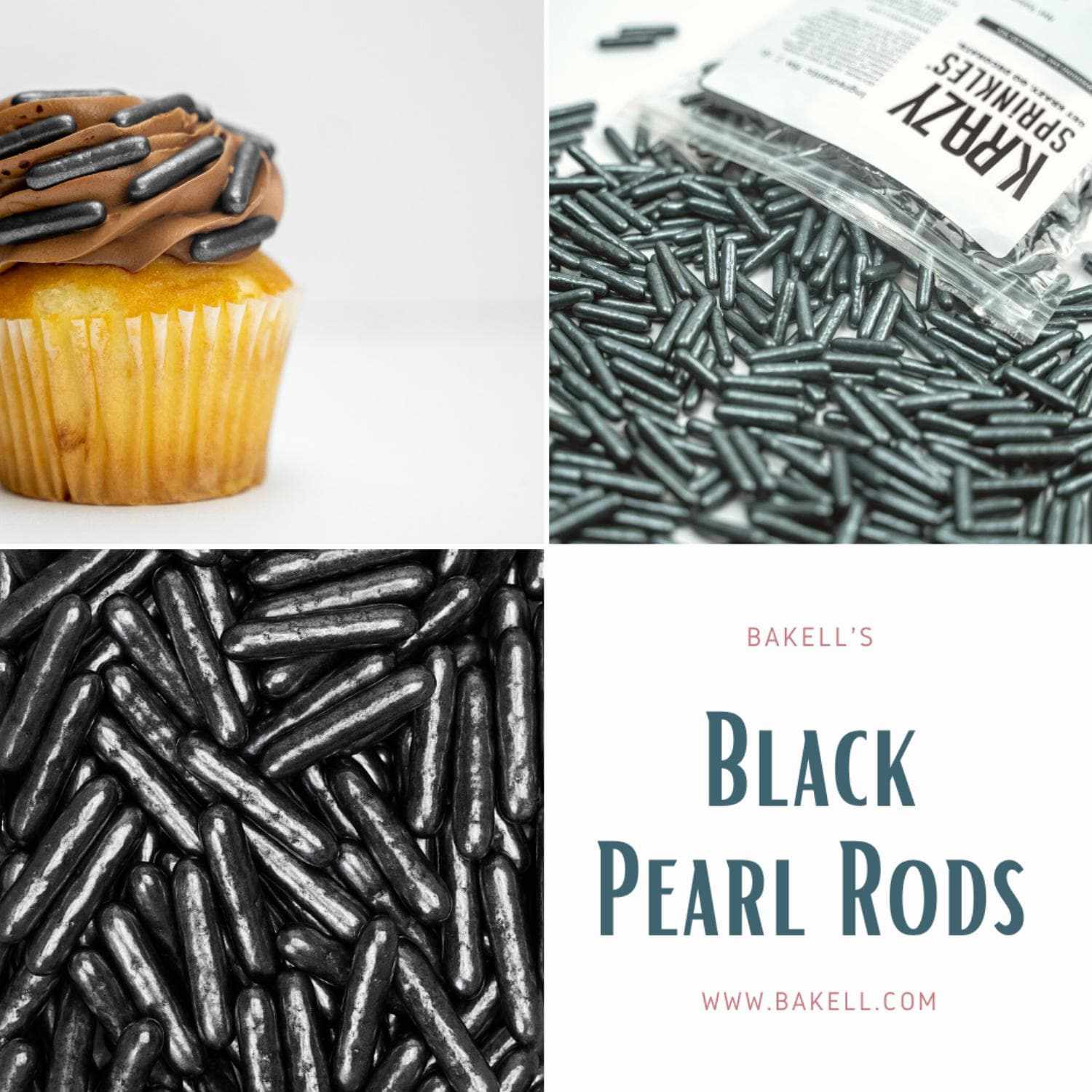 Premium Black Pearl Edible Sprinkles for Baking & Cake Decorating - Glittery Sugar Pearls for Cupcakes, Cookies, Donuts & Desserts