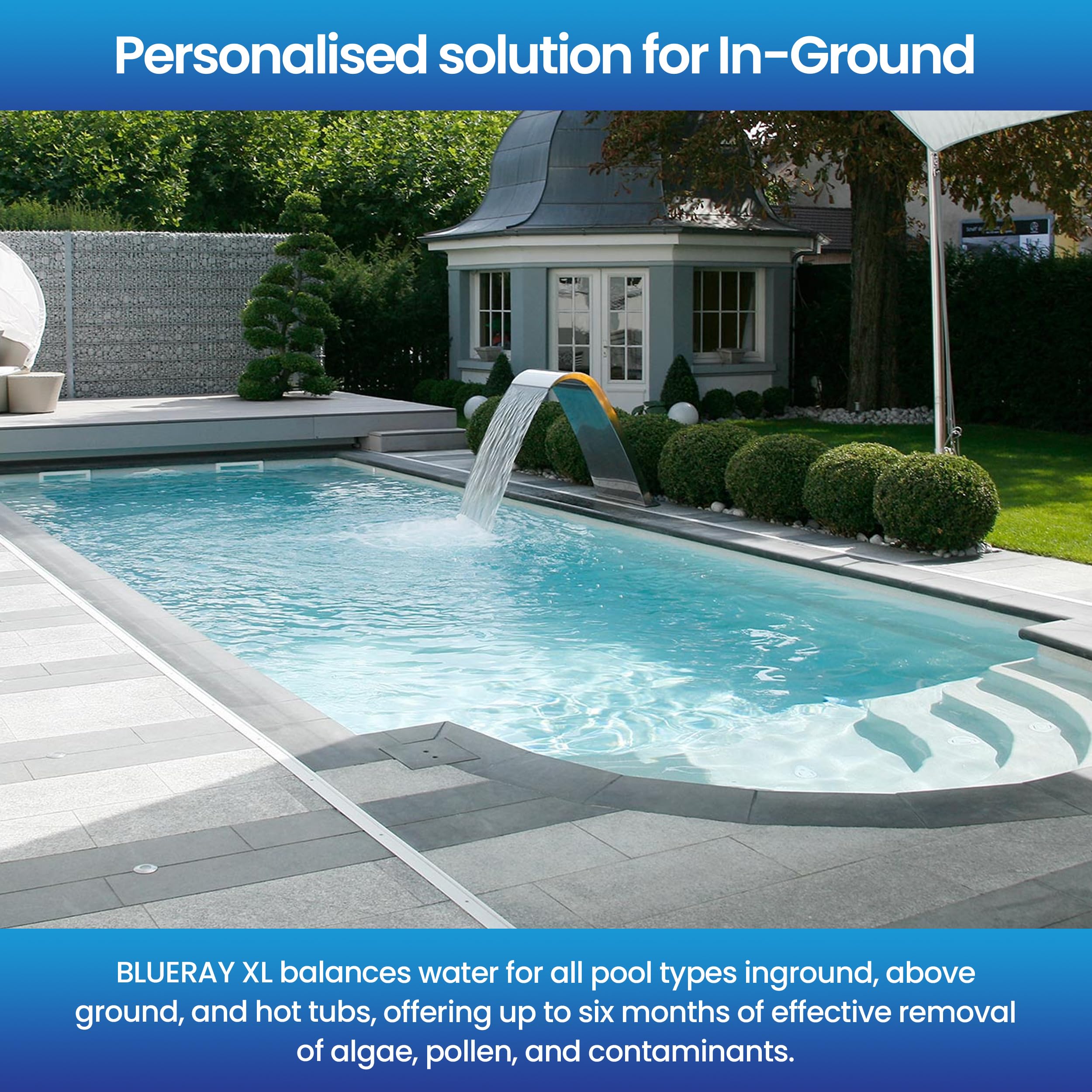 XL Black Mineral Purifier & Catalyst™ for Pools and Hot Tubs (11K-30K Gallon Capacity) - Includes Mineral Pack & Ionizer | Improves Water Clarity, Reduces Chlorine Use for Sparkling Clean Swimming Pools & Spas