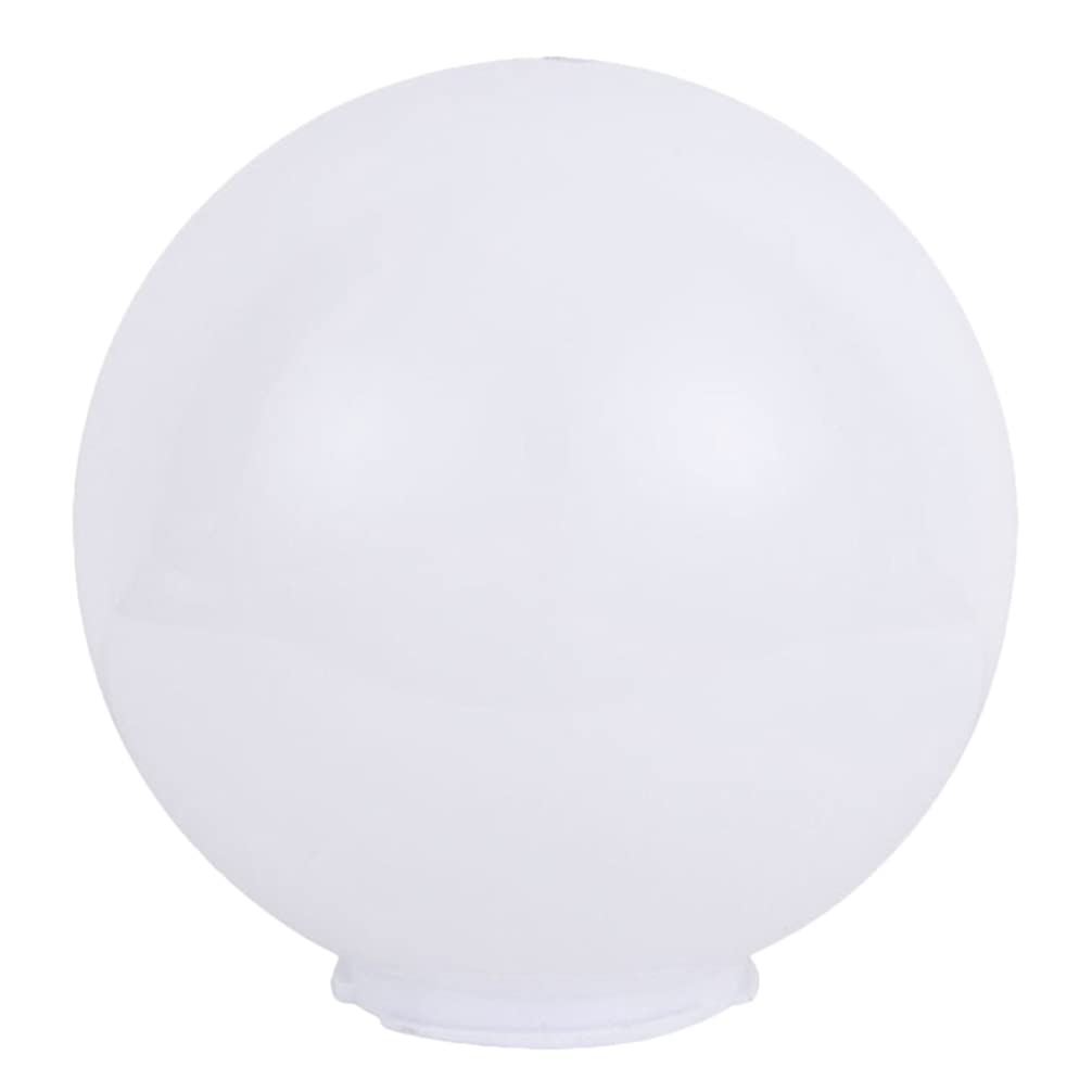 Lurrose Acrylic Lamp Post Globe - Open Neckless Bulb Cover for Chandeliers, Table, Floor & Wall Lamps - White 15x15x15cm - Perfect for Living Room, Bedroom, Restaurant & Hotel Decor
