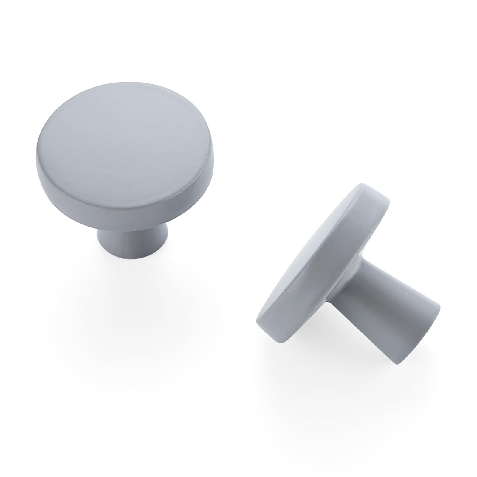 Ravinte 25 Pack 1-1/4 Inch Solid Round Cabinet Knobs - Grey Dresser Drawer Pulls for Kitchen, Cupboard & Furniture | Simple Modern Hardware for Home Renovation & DIY Projects