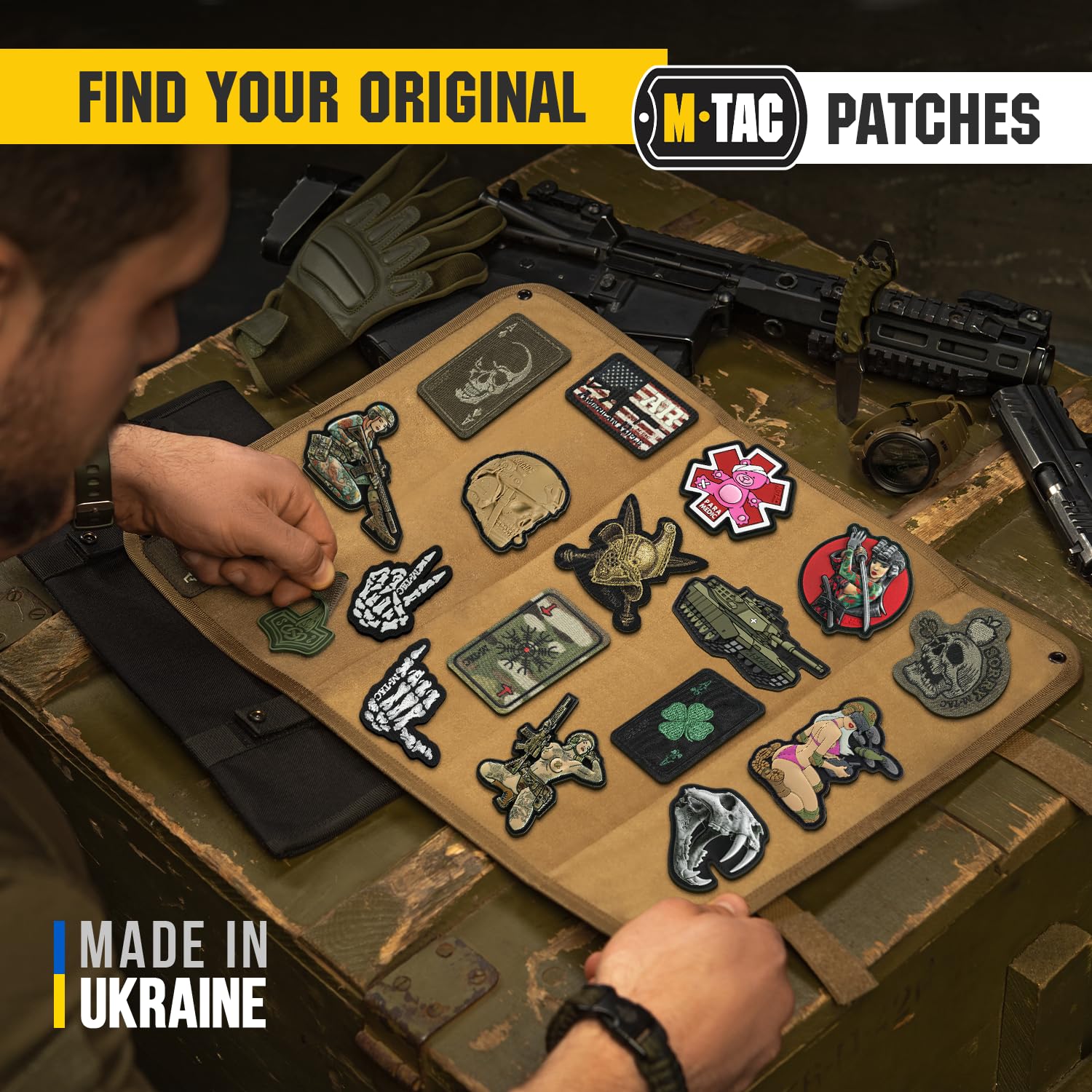 Tactical PVC Morale Patches for Vest, Backpack & Hat | M-Tac Military Hook & Loop Fastener Patch with American Symbols (Abrams Olive) - Perfect for Tactical Gear, Outdoor Adventures & Military Enthusiasts