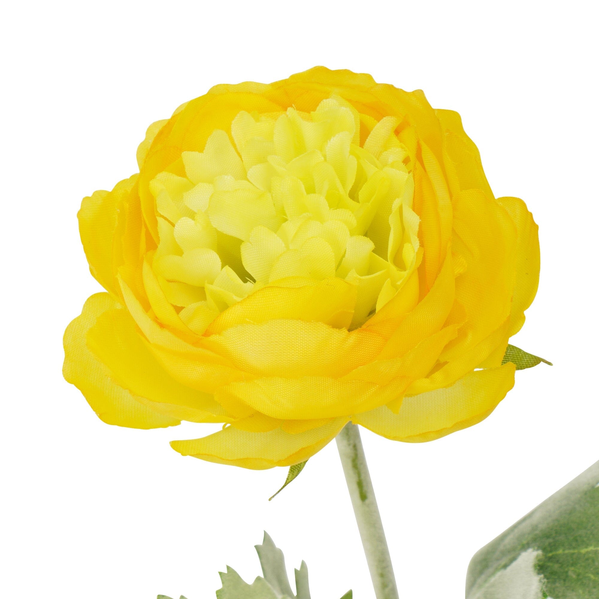 Elegant Artificial Ranunculus Yellow Flowers - Realistic Fake Floral Decor for Home, Wedding, Office & Party Arrangements