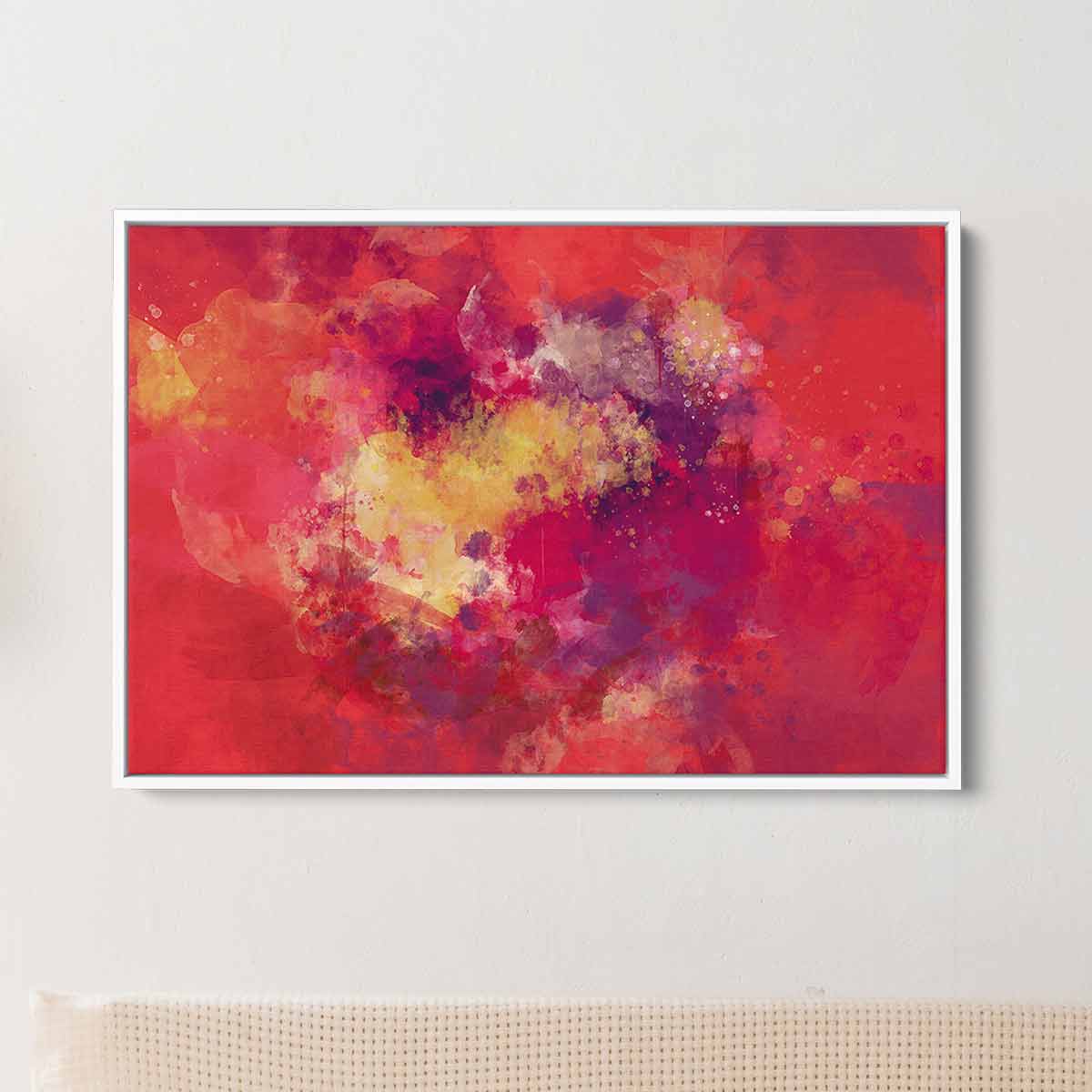 Red Shades Wall Art Canvas 1498 - Modern Abstract Painting for Living Room, Bedroom & Office Decor | Large Framed Canvas Print for Home & Commercial Spaces
