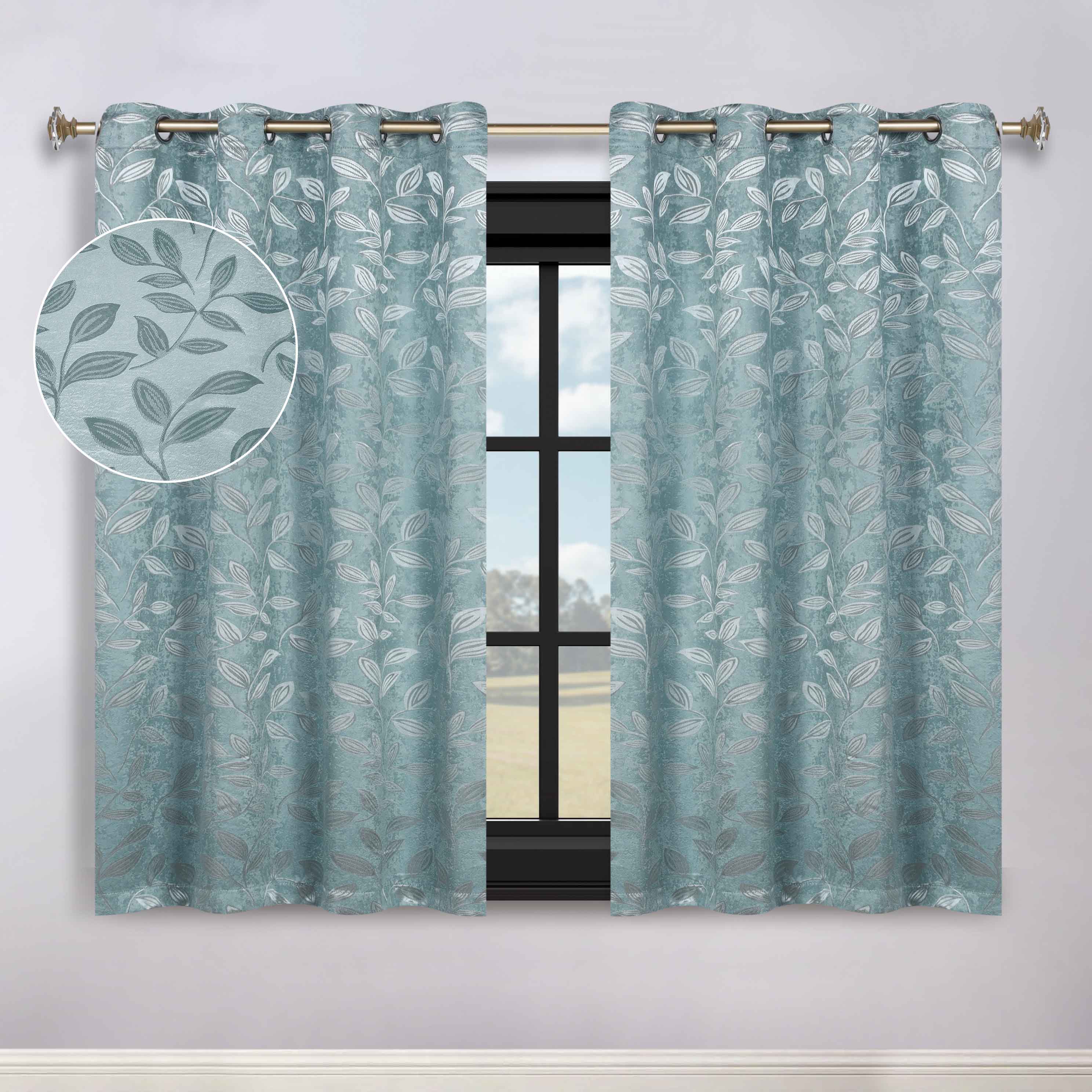 Machine Washable Blackout Curtains for Bedroom - Set of 2 Panels, Thermal Insulated Room Darkening Drapes for Nursery, Living Room & Home Theater
