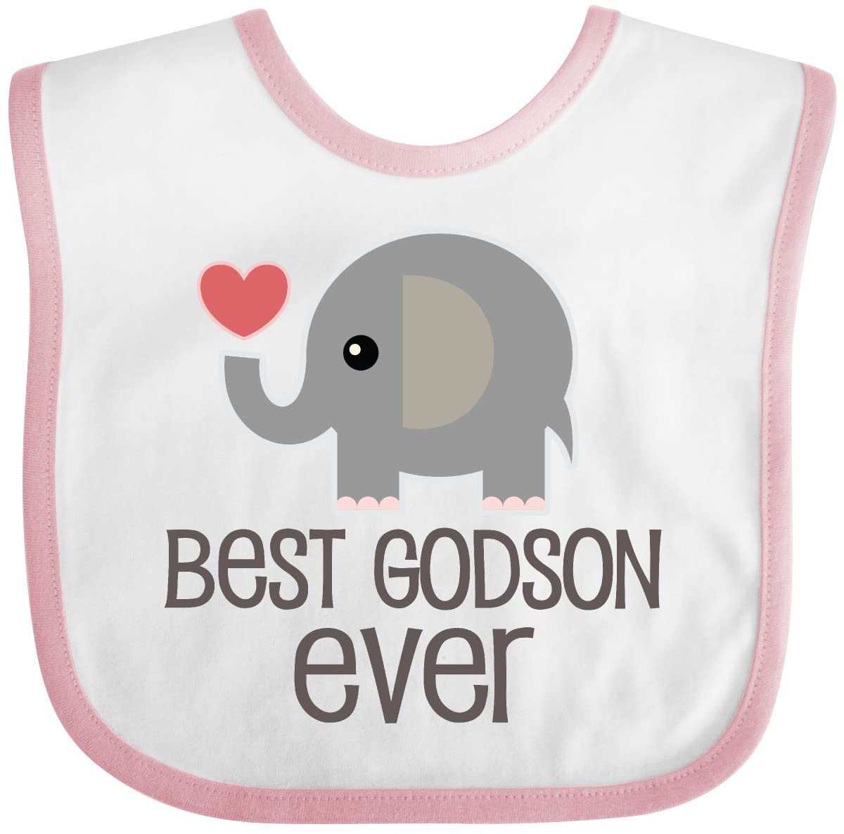 Inktastic Best Godson Baby Boy Bib - Soft & Absorbent Cotton Bib for Feeding, Drooling, and Messy Playtime - Perfect Gift for Newborns and Infants