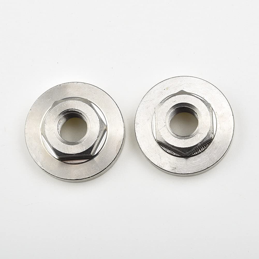 2 Pcs Hex Flange Nut Lock Nut Kit - M.C Replacement Parts for Angle Grinder - Durable Steel Pressure Plate - Power Tool Accessories for DIY & Professional Use