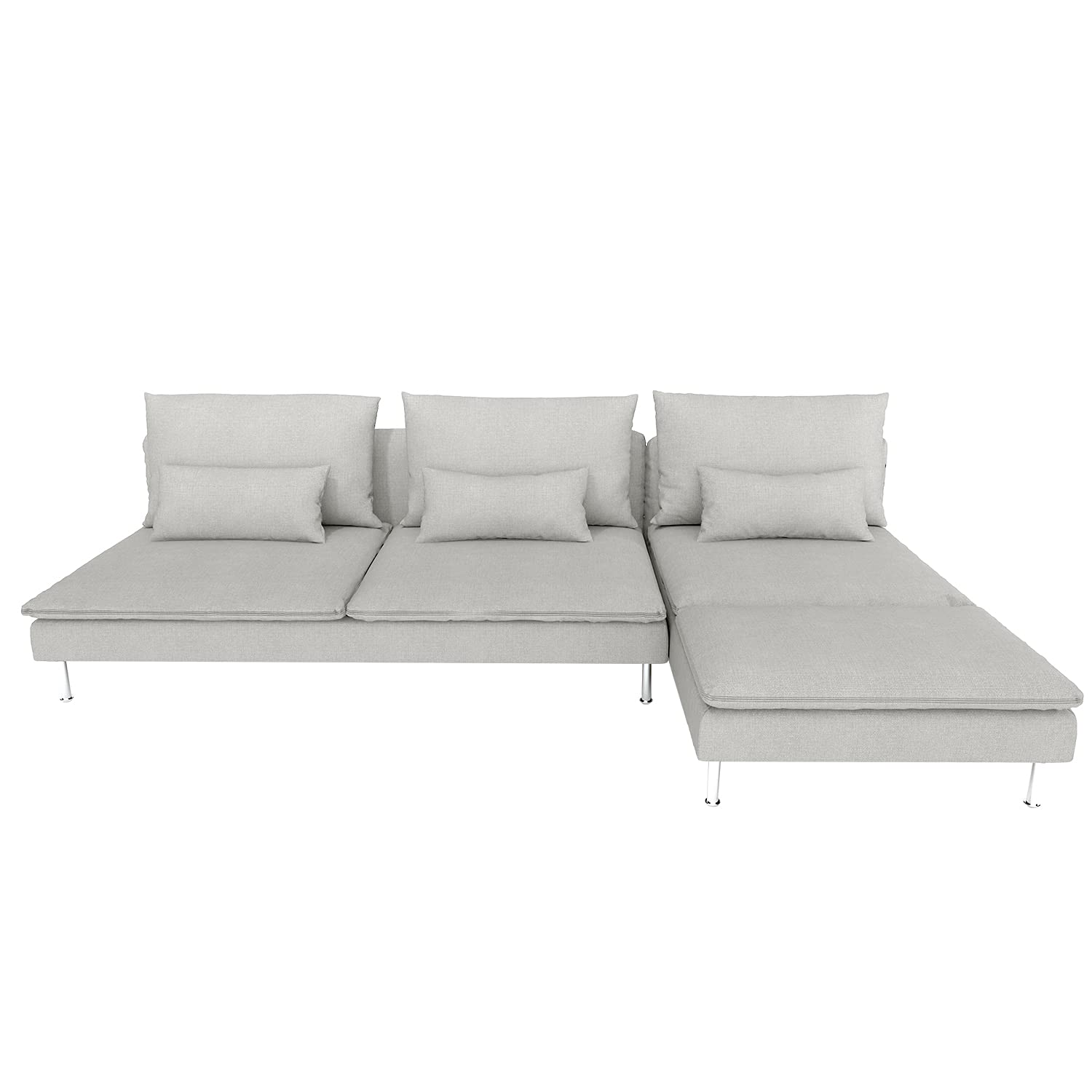 CRIUSJA Stretchable Sofa Slipcover for IKEA Soderhamn 3-Seat Sectional with Right Chaise - Washable Couch Cover with Cushion Covers for Living Room, Family Room & Home Theater (Size S-14, 3+Right) - Perfect for Pet Owners & Busy Households
