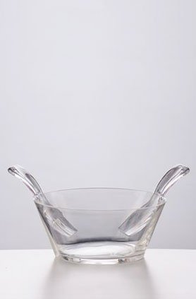 Premium Mario Luca Giusti Clear Glass Salad Bowl Set - 4-Piece Serving Bowls for Entertaining, Family Dinners & Healthy Meal Prep