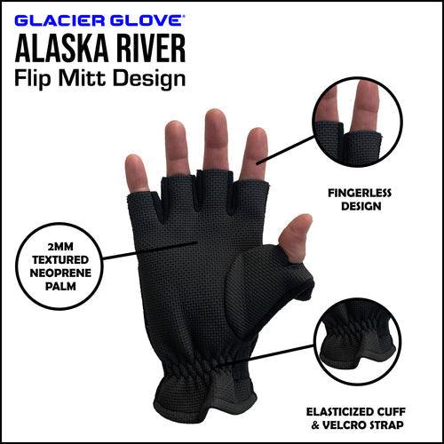 Glacier Glove Alaska River Series Flip Mitts - Waterproof & Insulated Winter Gloves for Fishing, Kayaking & Outdoor Adventures