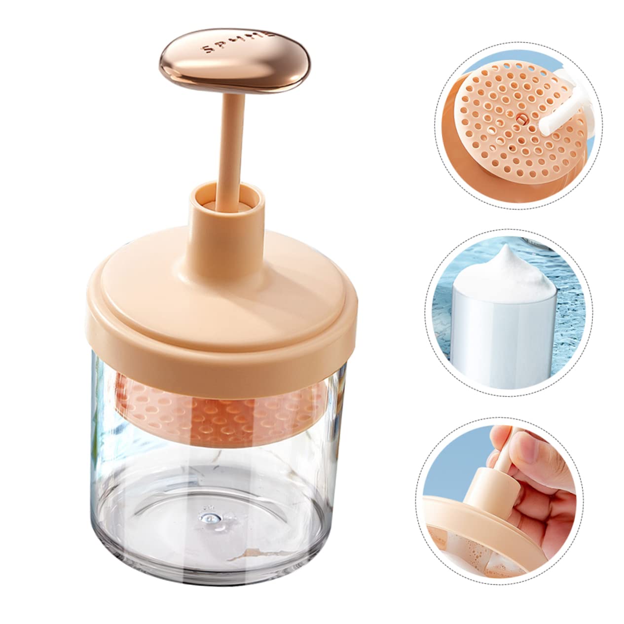 **SaditY 3-Piece Face Wash Foam Maker Set - Facial Skincare Bubble Foamer, Whip Maker for Cleansing & Travel (Pink) | Perfect for Gentle Exfoliation & Deep Pore Cleansing**